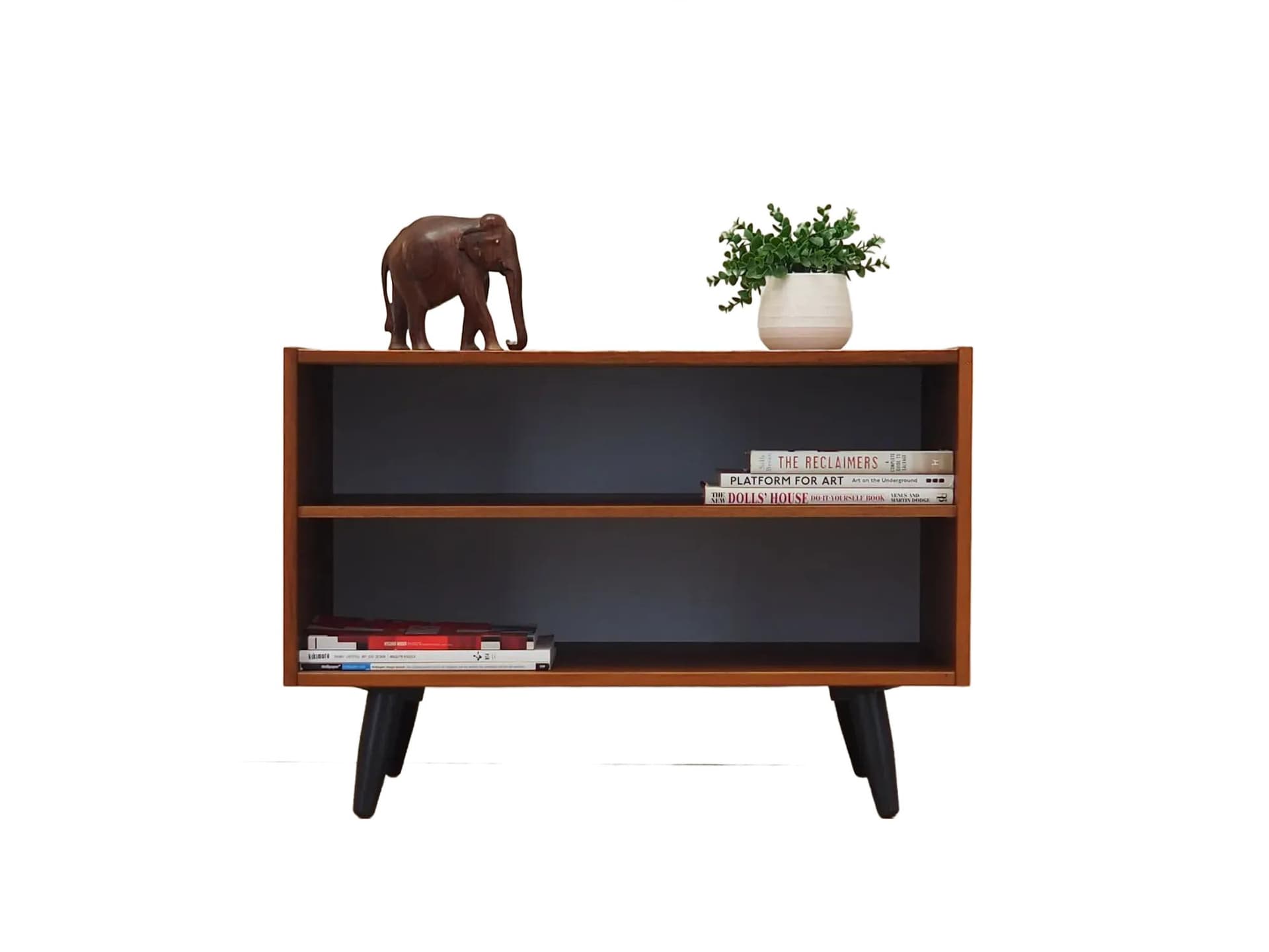 Bookcase, orange teak, Sweden, 1970s
