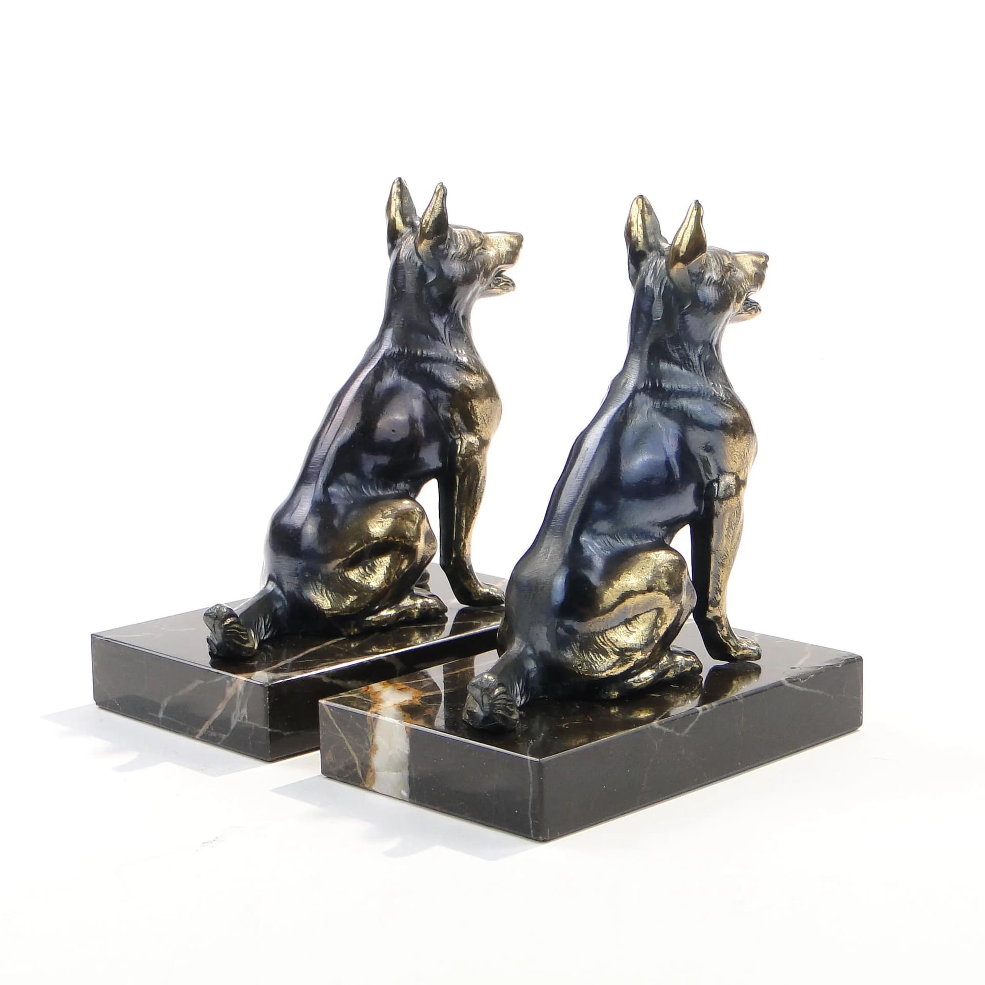 Pair of bookends Art Deco, black marble, France, 1920s - 29739