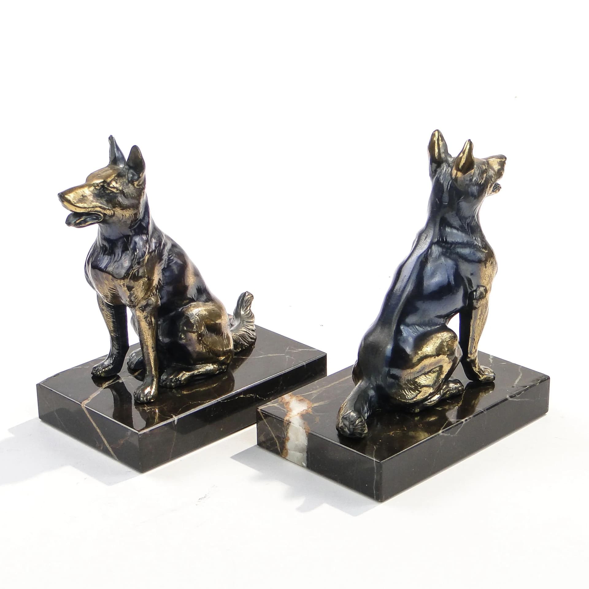 Pair of bookends Art Deco, black marble, France, 1920s - 29738