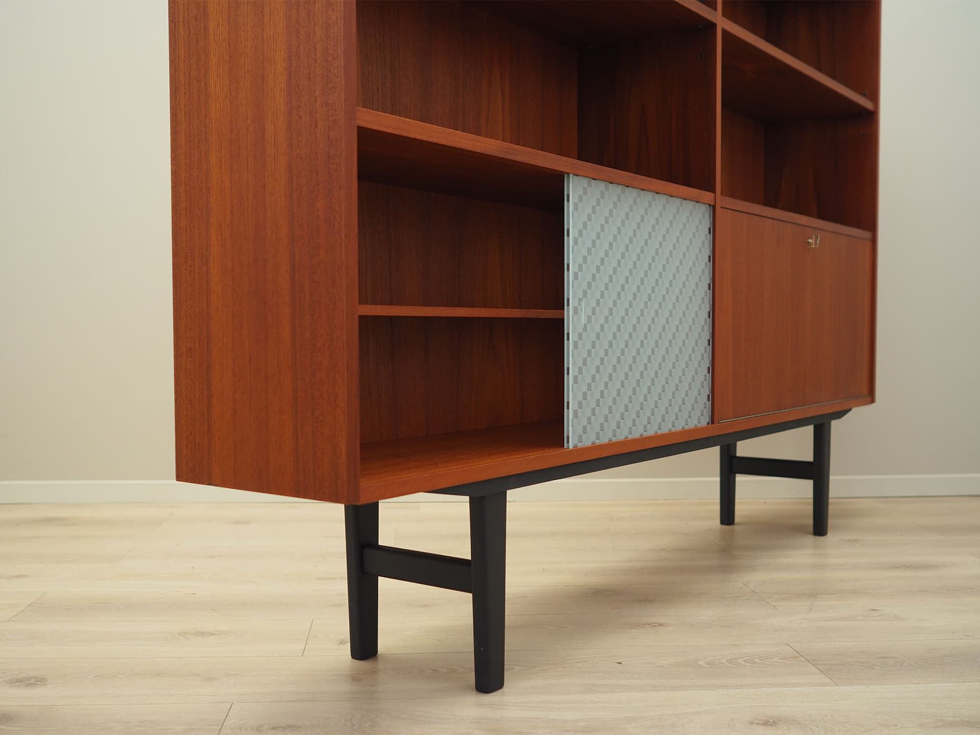 Bookcase, brown teak, Denmark, 1970s - 64661