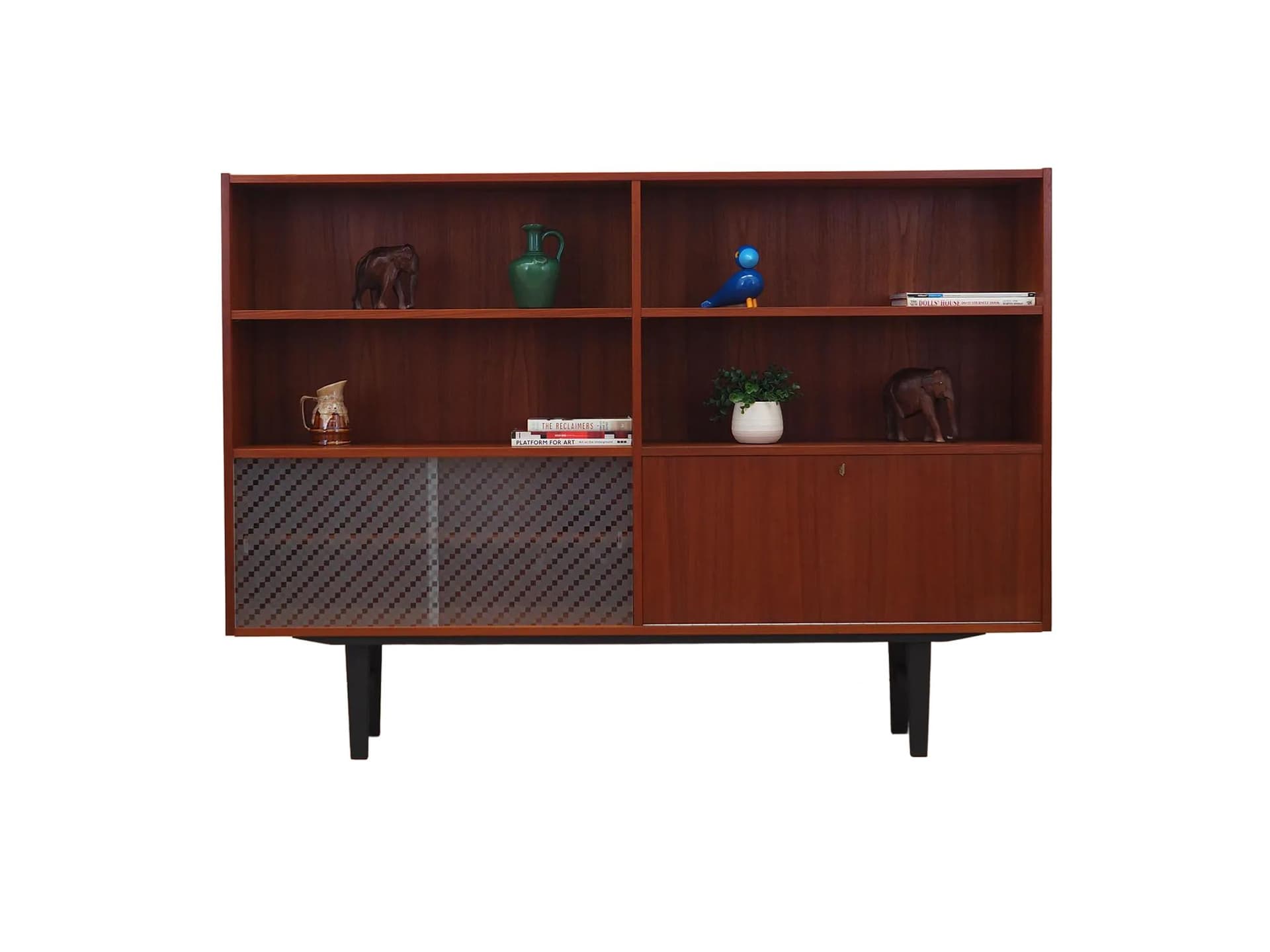 Bookcase, brown teak, Denmark, 1970s