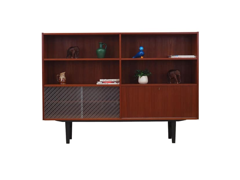 Biblioteczka, teak brązowy, Dania, lata 70.