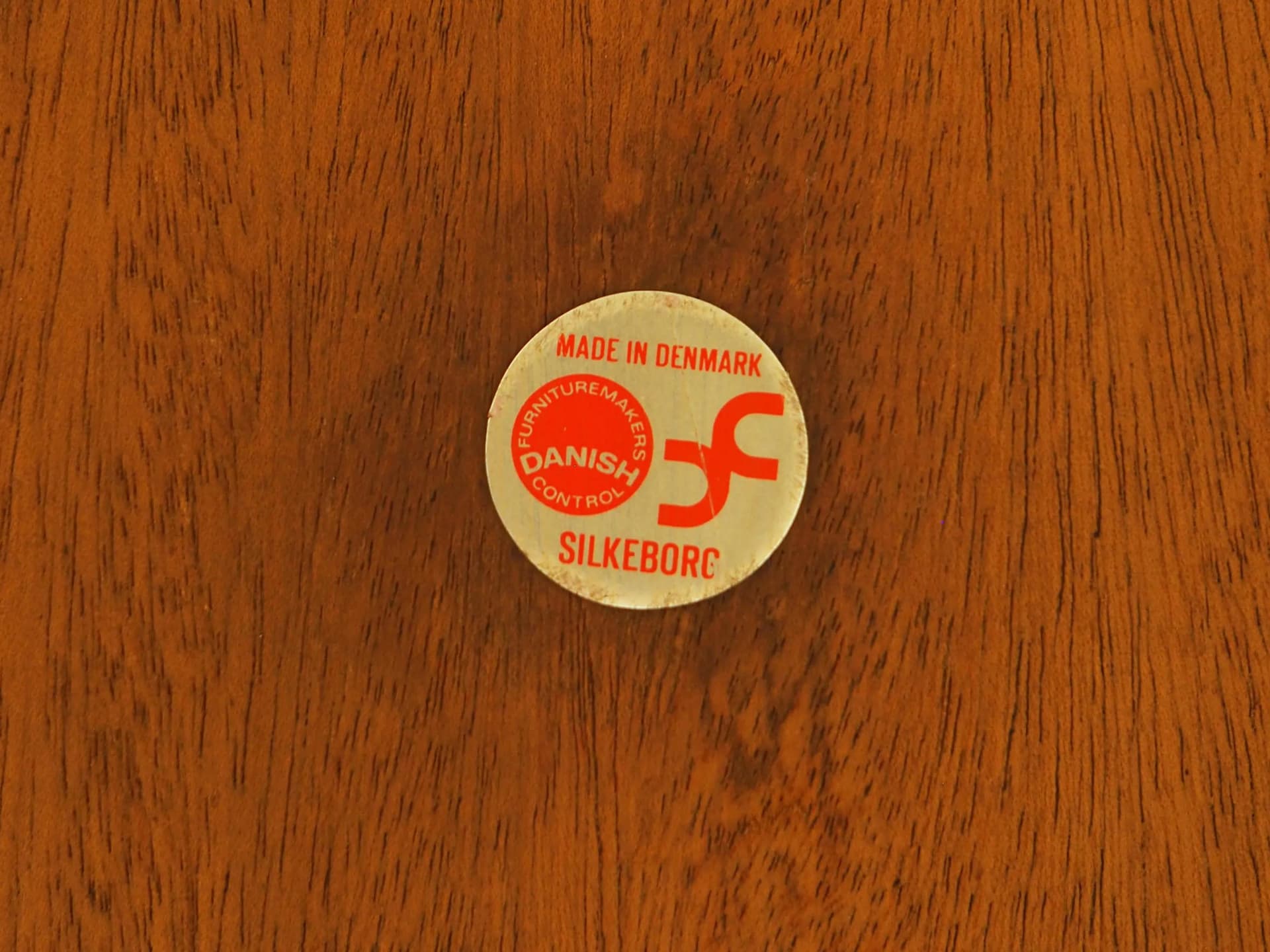 Biurko, palisander brązowy, metal żółty, C.F.C. Silkeborg, Dania, lata 70. - 29805