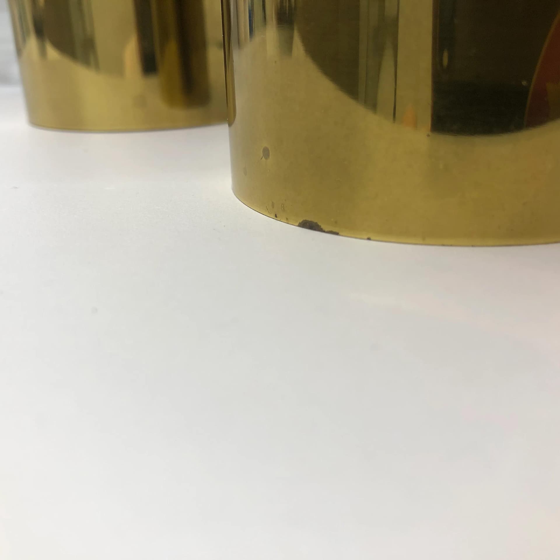 Para kinkietów, mosiądz złoty, szkło, Glashütte Limburg, Niemcy, lata 70. - 29974