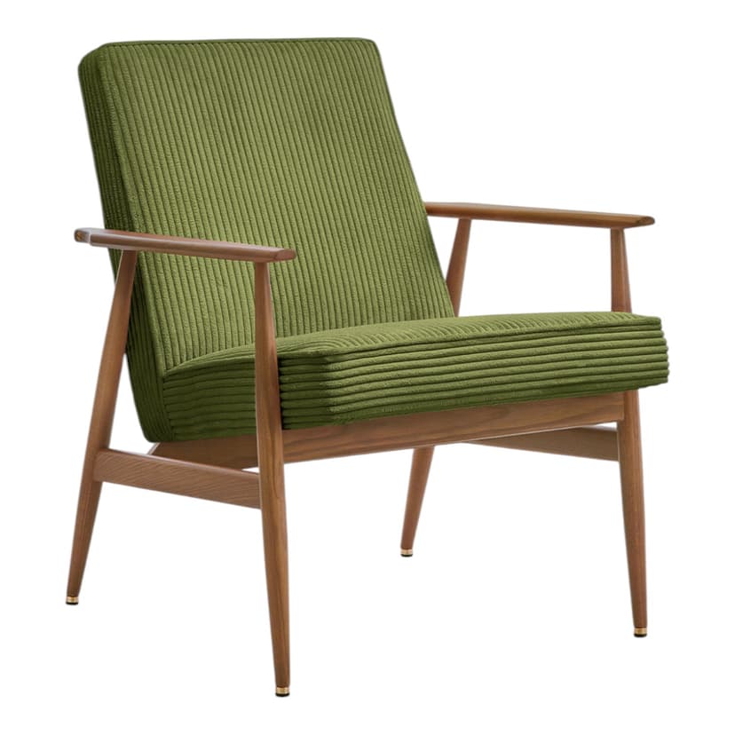 Fox Armchair 62x73x78 cm ash olive green corduroy Cord Grass – 03 Dark, ,