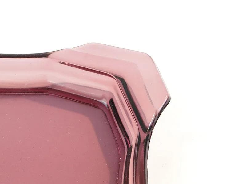 Taca Art Deco, szkło fioletowe, Huta Szkła Inwald, Czechy, lata 30. - 30043