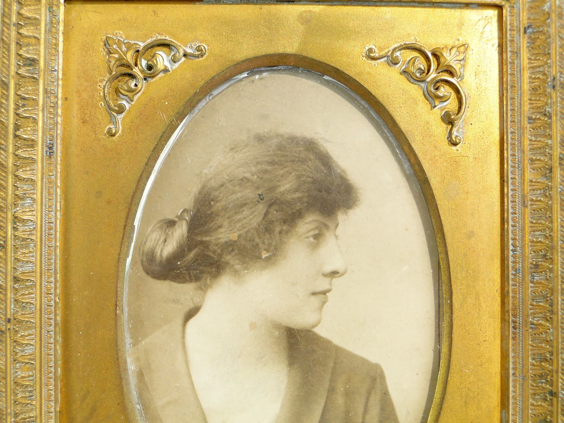 Ramka na zdjęcie Napoleon III, brąz złoty, Francja, XIX wiek - 3576