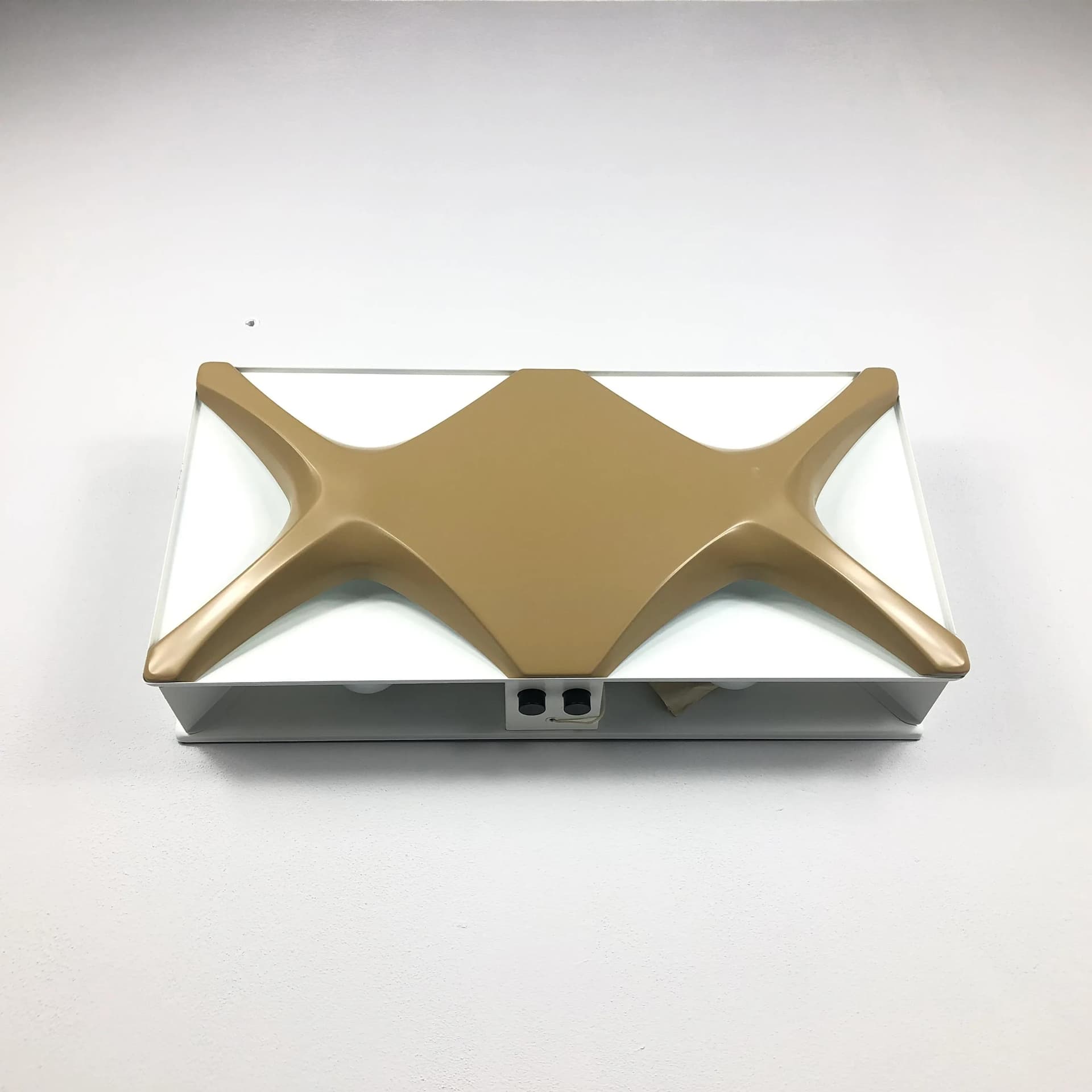 Wall lamp, cappuccino, metal, by K. Link, Neuhaus Leuchten, Germany, 1970s. - 30266