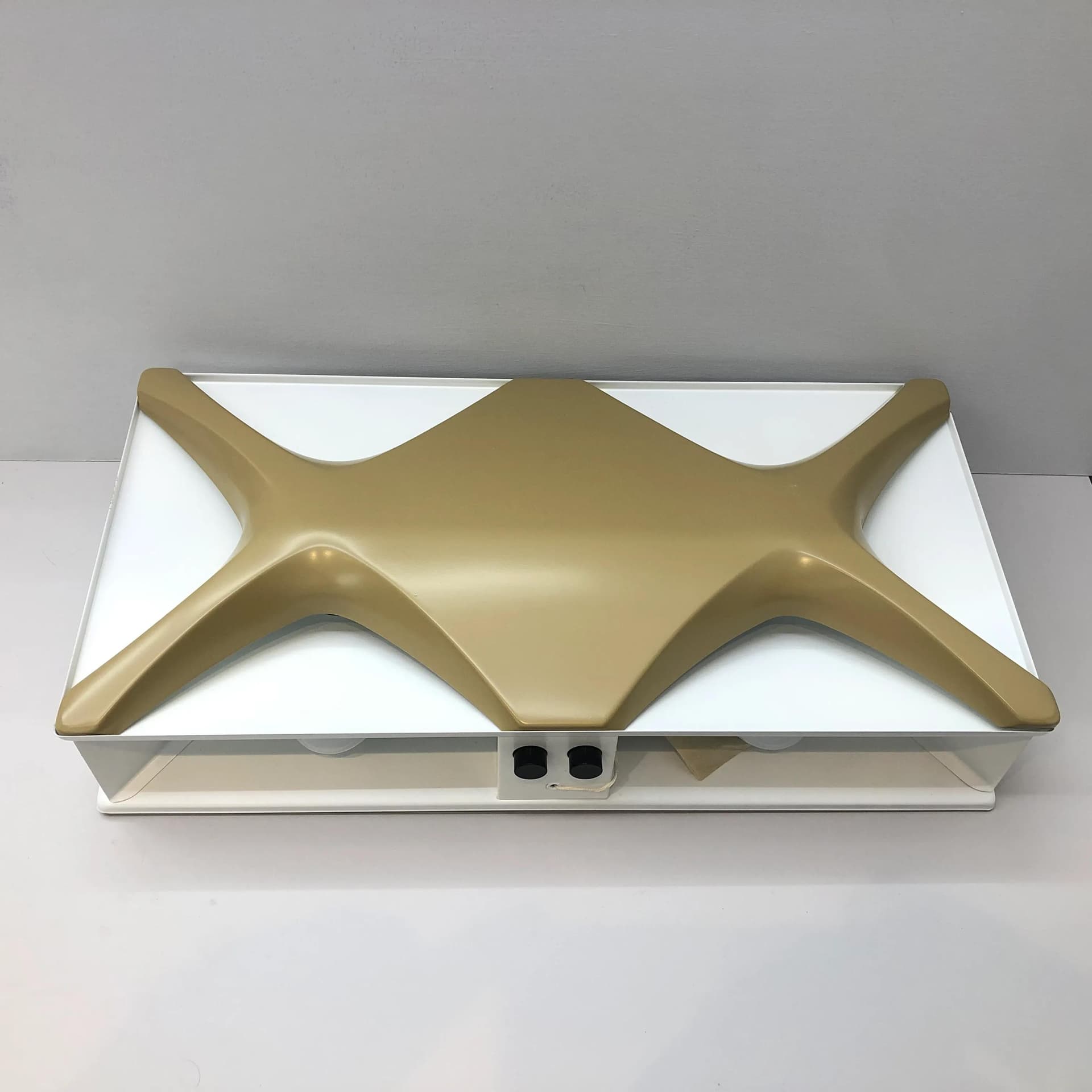 Wall lamp, cappuccino, metal, by K. Link, Neuhaus Leuchten, Germany, 1970s. - 30269