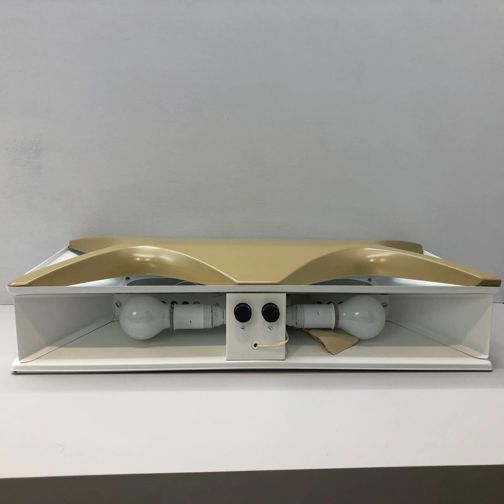 Wall lamp, cappuccino, metal, by K. Link, Neuhaus Leuchten, Germany, 1970s. - 30268