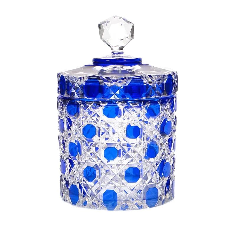 Lidded container, transparent crystal, Austria, 1920s