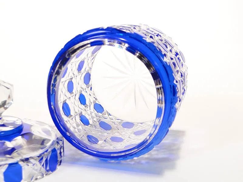 Lidded container, transparent crystal, Austria, 1920s - 30297