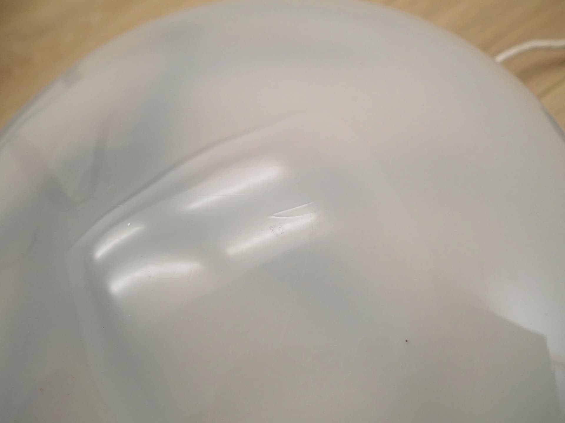 Lampa wisząca, szkło biały, Dania, lata 70. - 30358