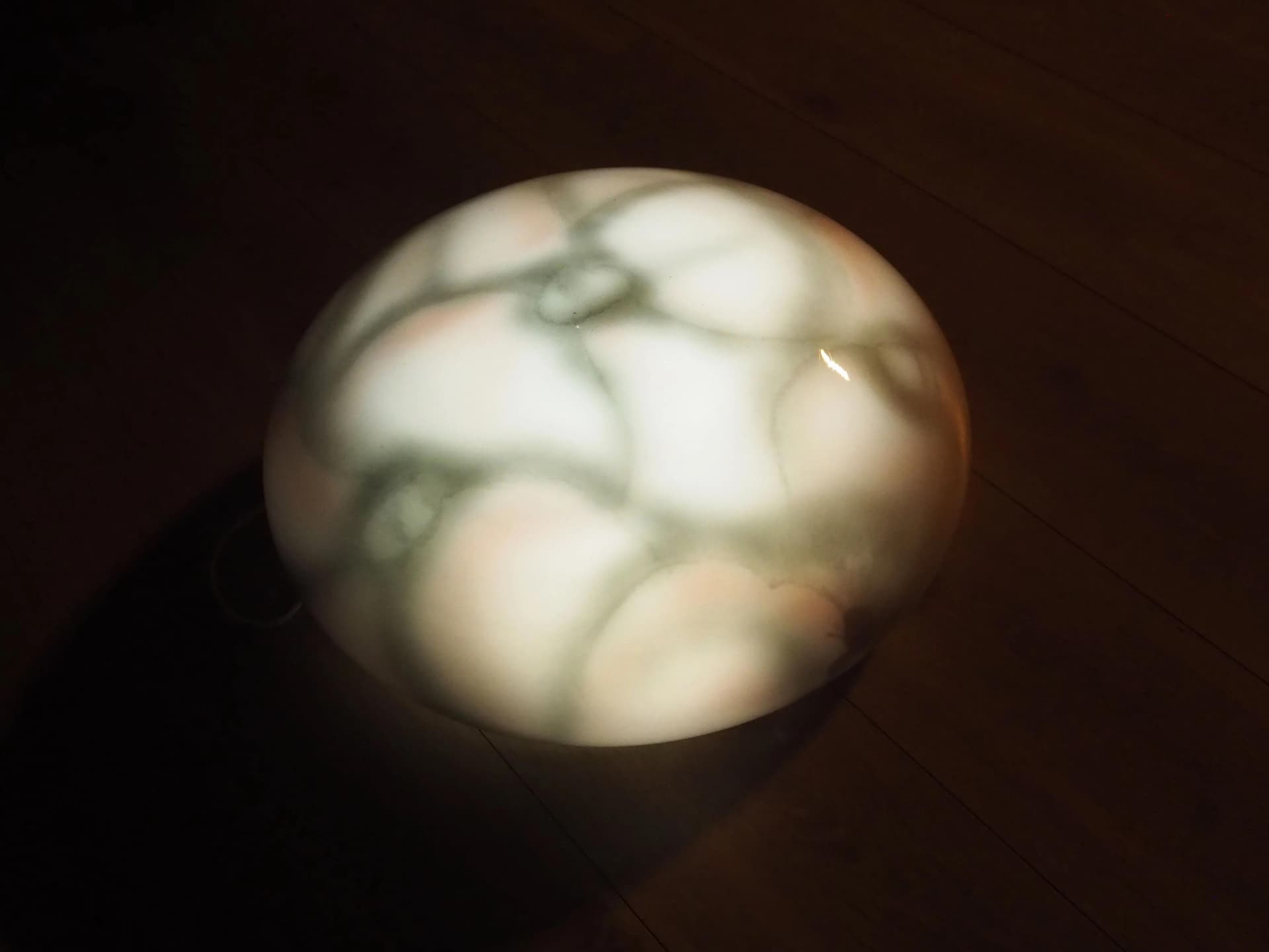 Lampa wisząca, szkło biały, Dania, lata 70. - 30351