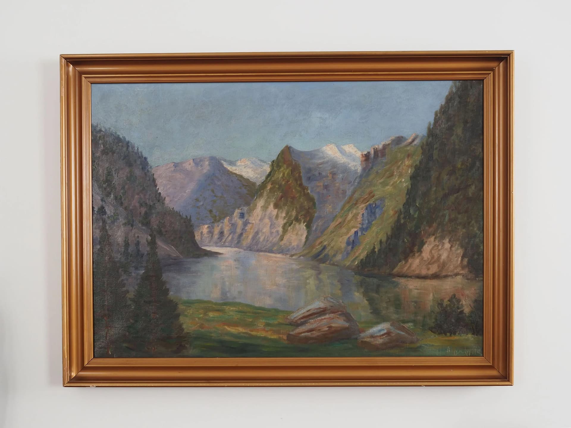 Obraz olejny multicolor, płótno, Dania, lata 70. - 30331