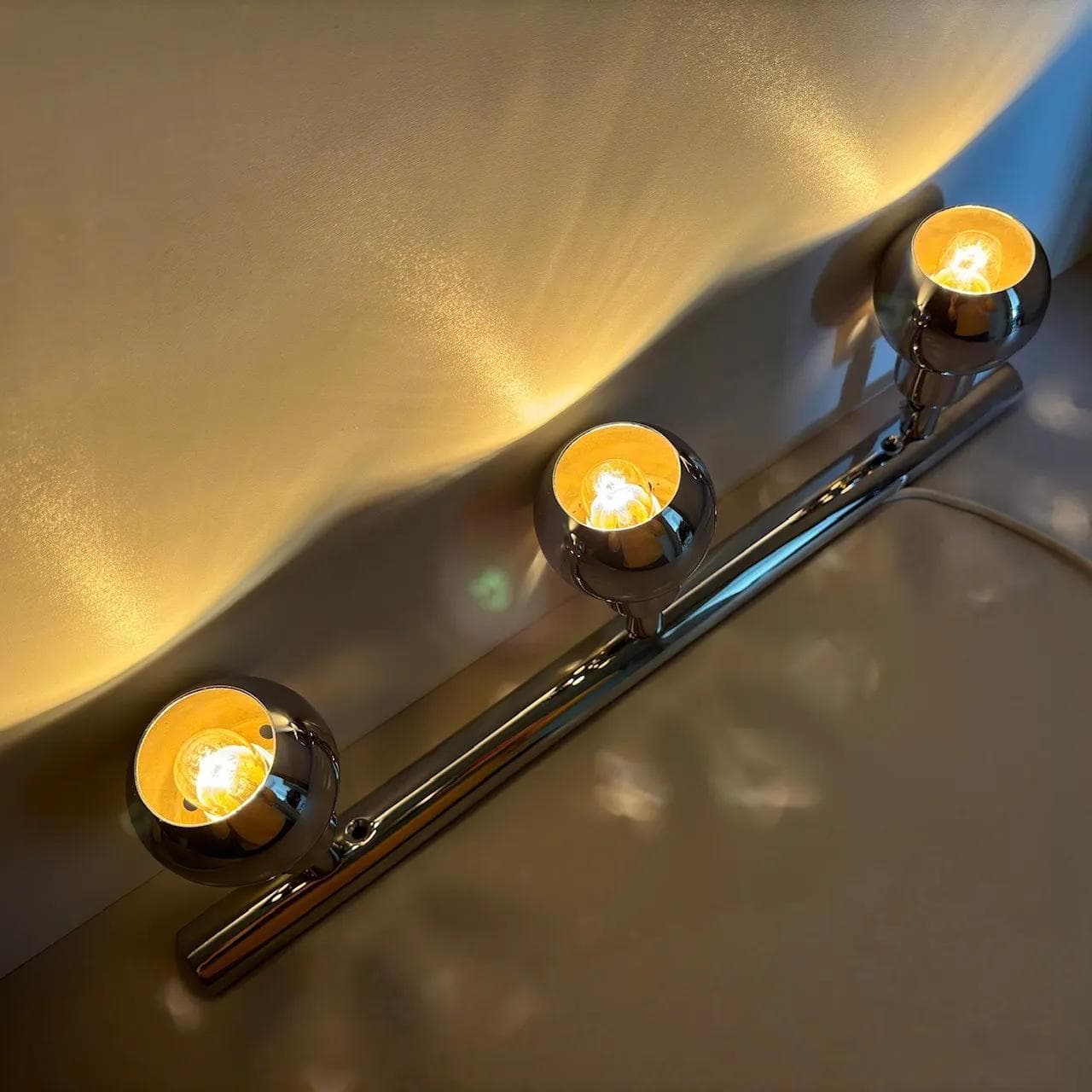 Pair of wall sconces, chrome silver steel, Bankamp Leuchten, Germany, 1980s. - 30420