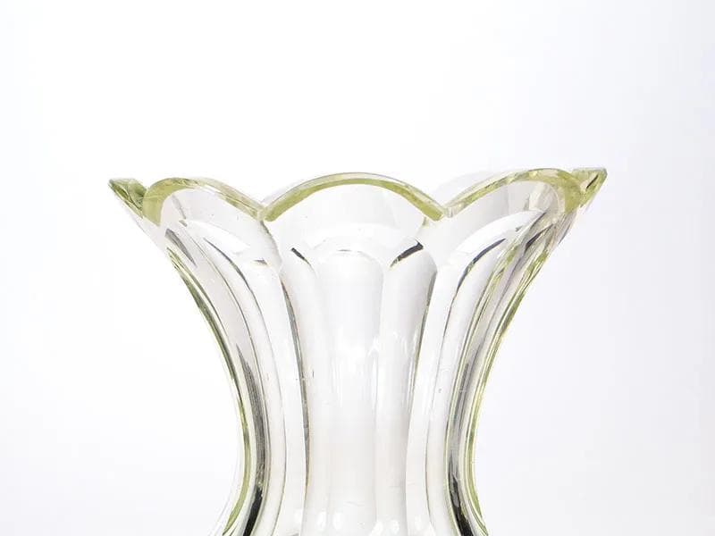 Wazon Art Deco, cytrynowy, szkło kryształowe, Polska, lata 30. - 30485