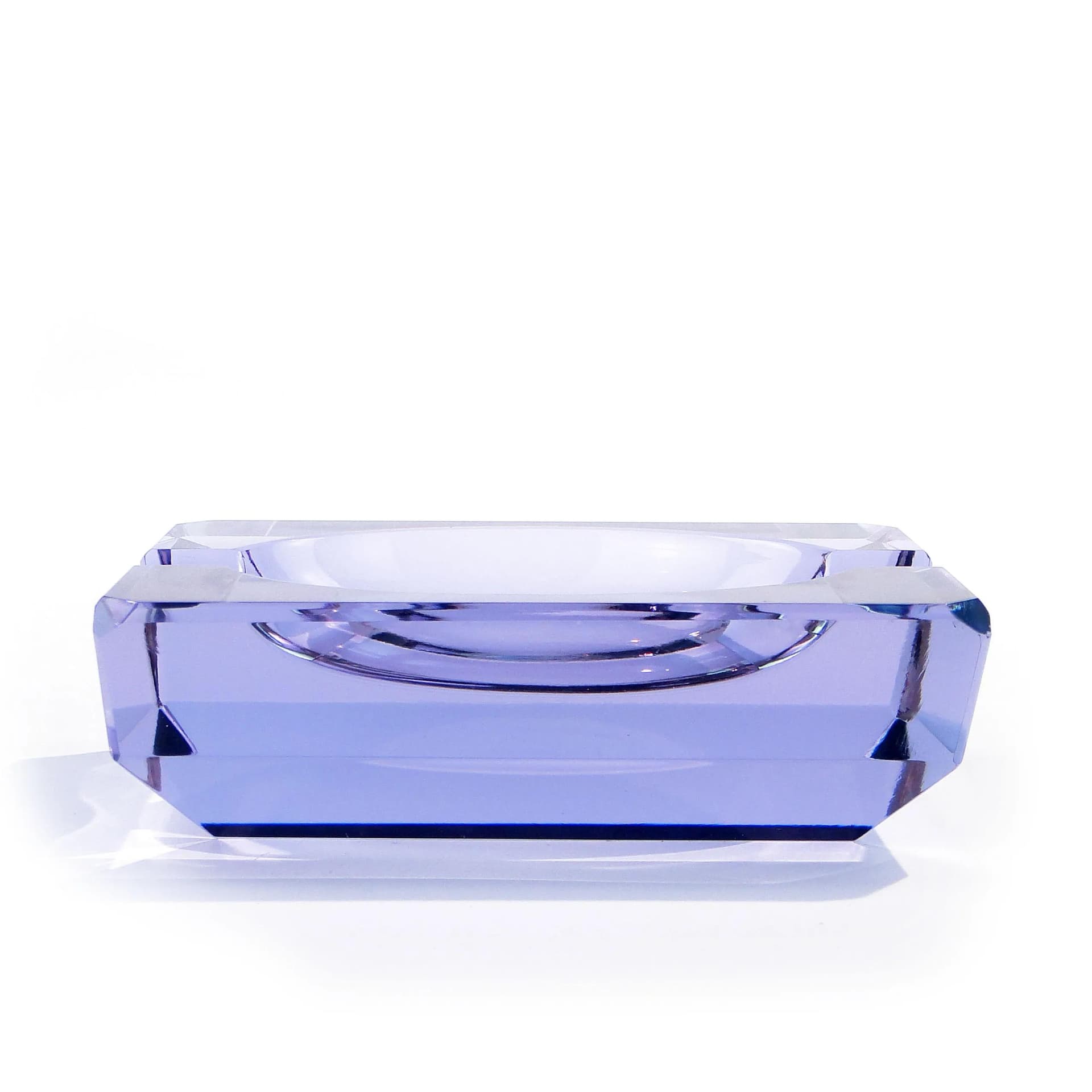 Popielniczka Art Deco, fioletowy, kryształ, Moser, Czechy, lata 30. - 30460