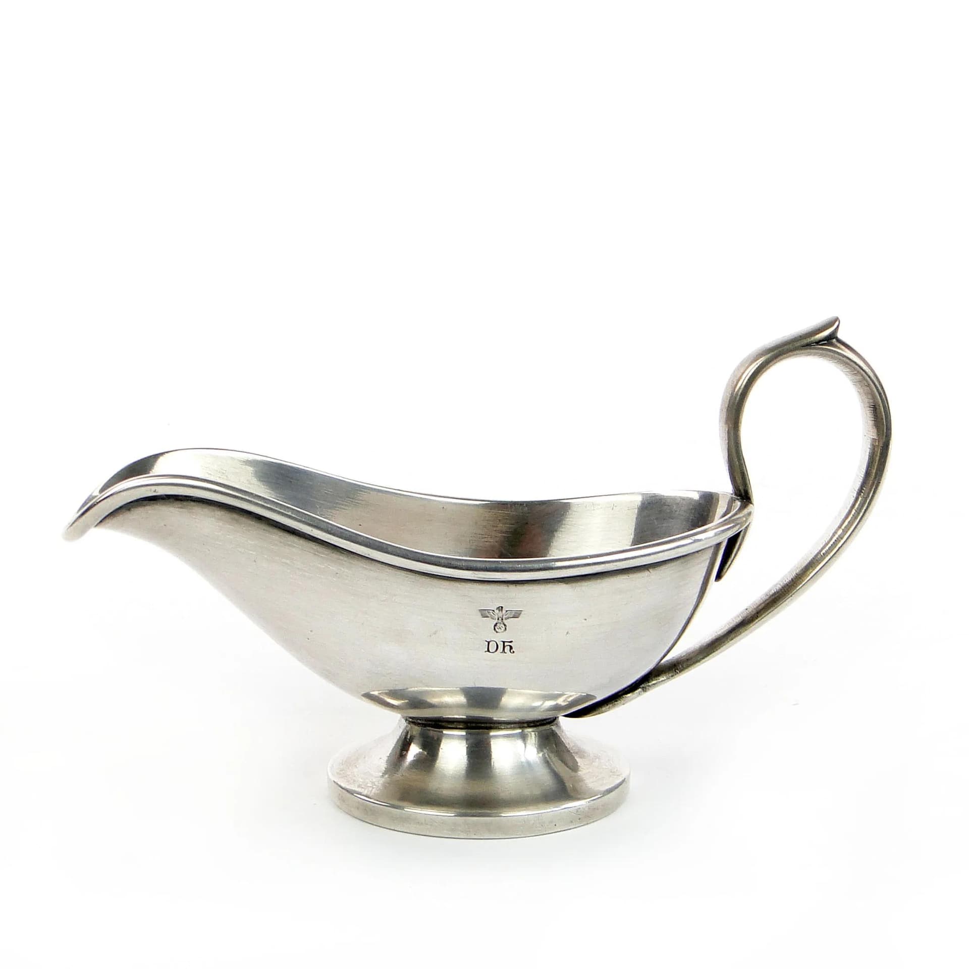 Sosjerka Art Deco, srebrny metal, Br. Henneberg, Polska, lata 40. - 30663