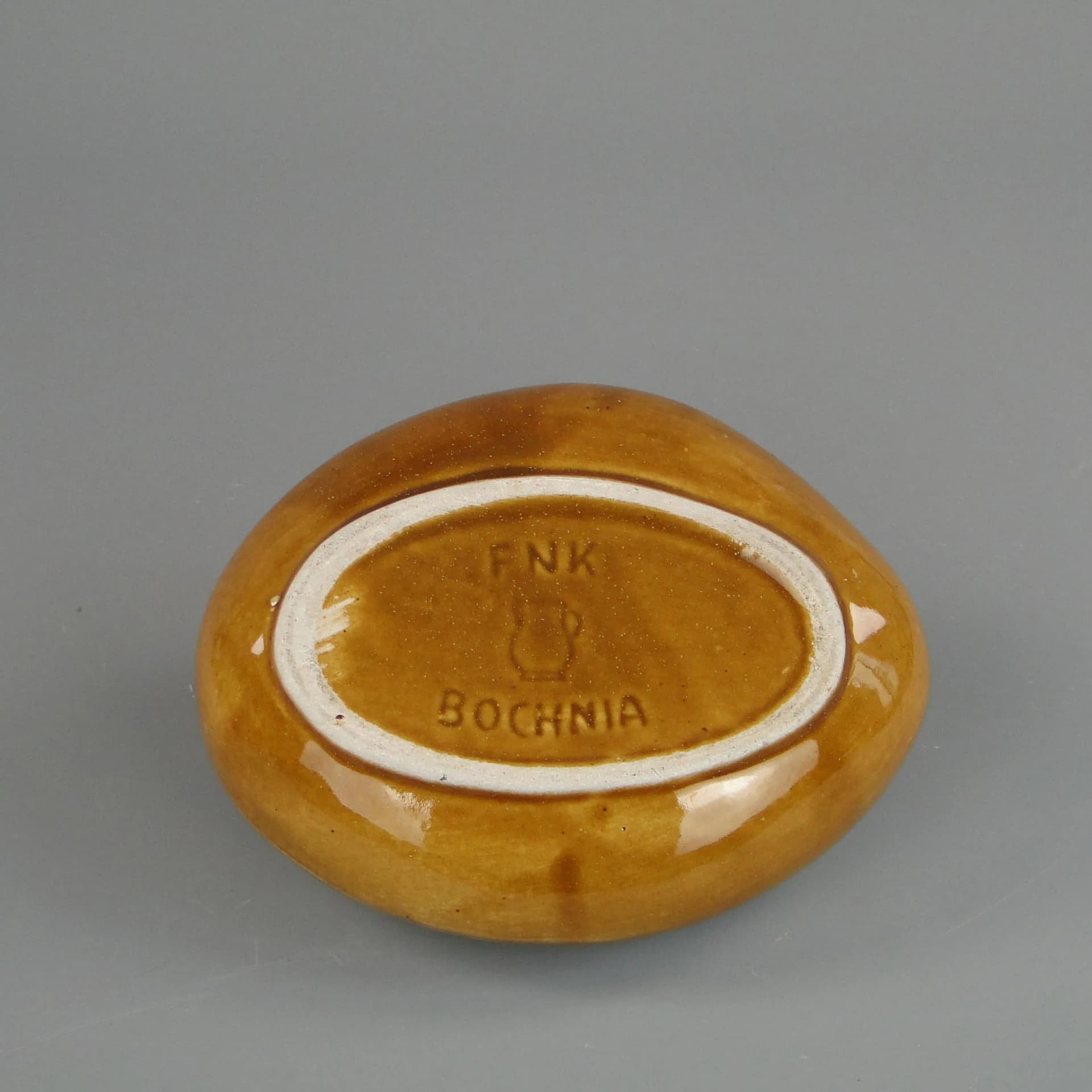 Wazon ikebana Meteoryt, ceramika brązowy, Bochnia, Polska, lata 60. - 30659