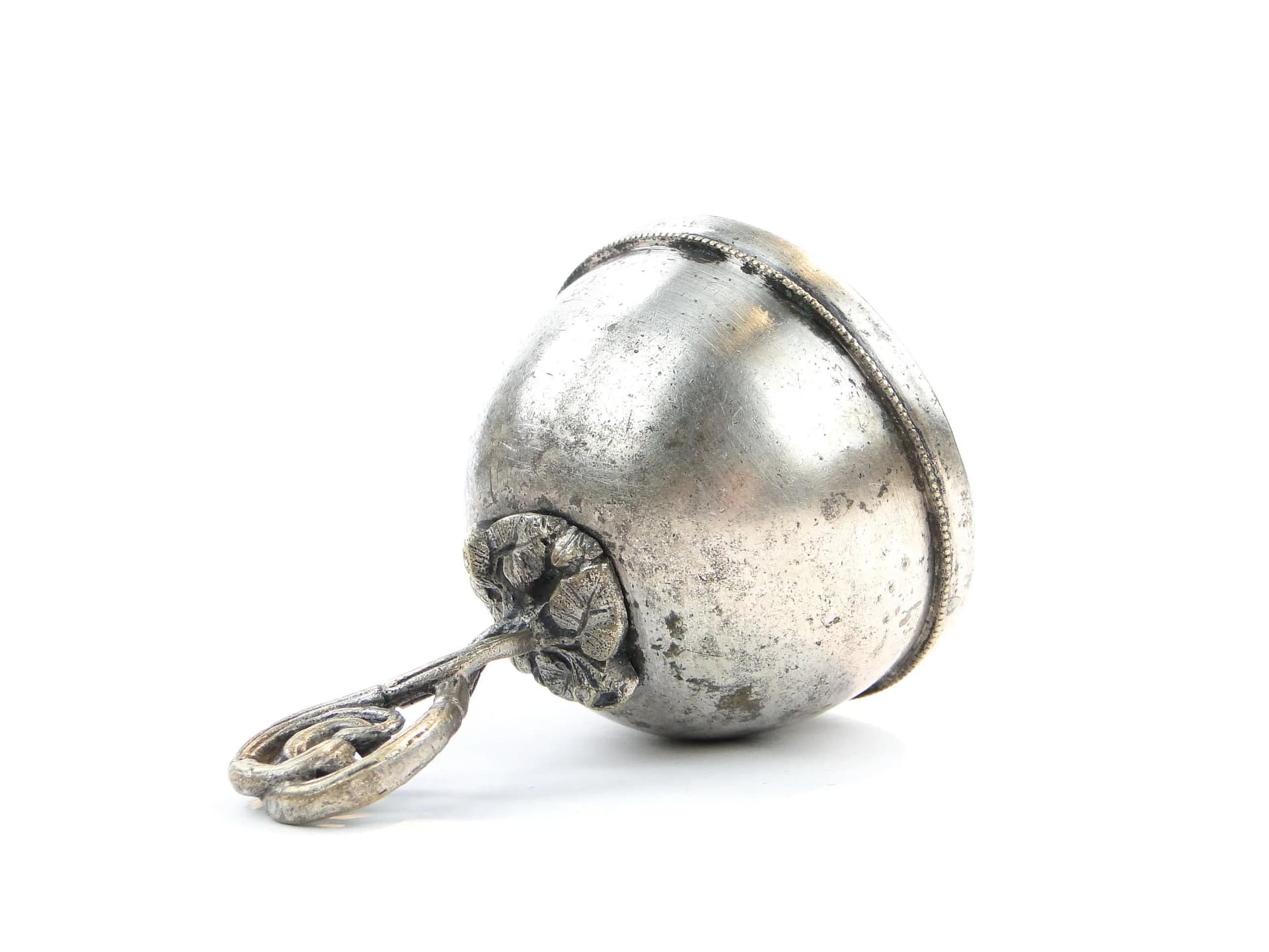 Dzwonek stołowy, secesja, mosiądz srebrzony, Polska, XIX wiek - 30622