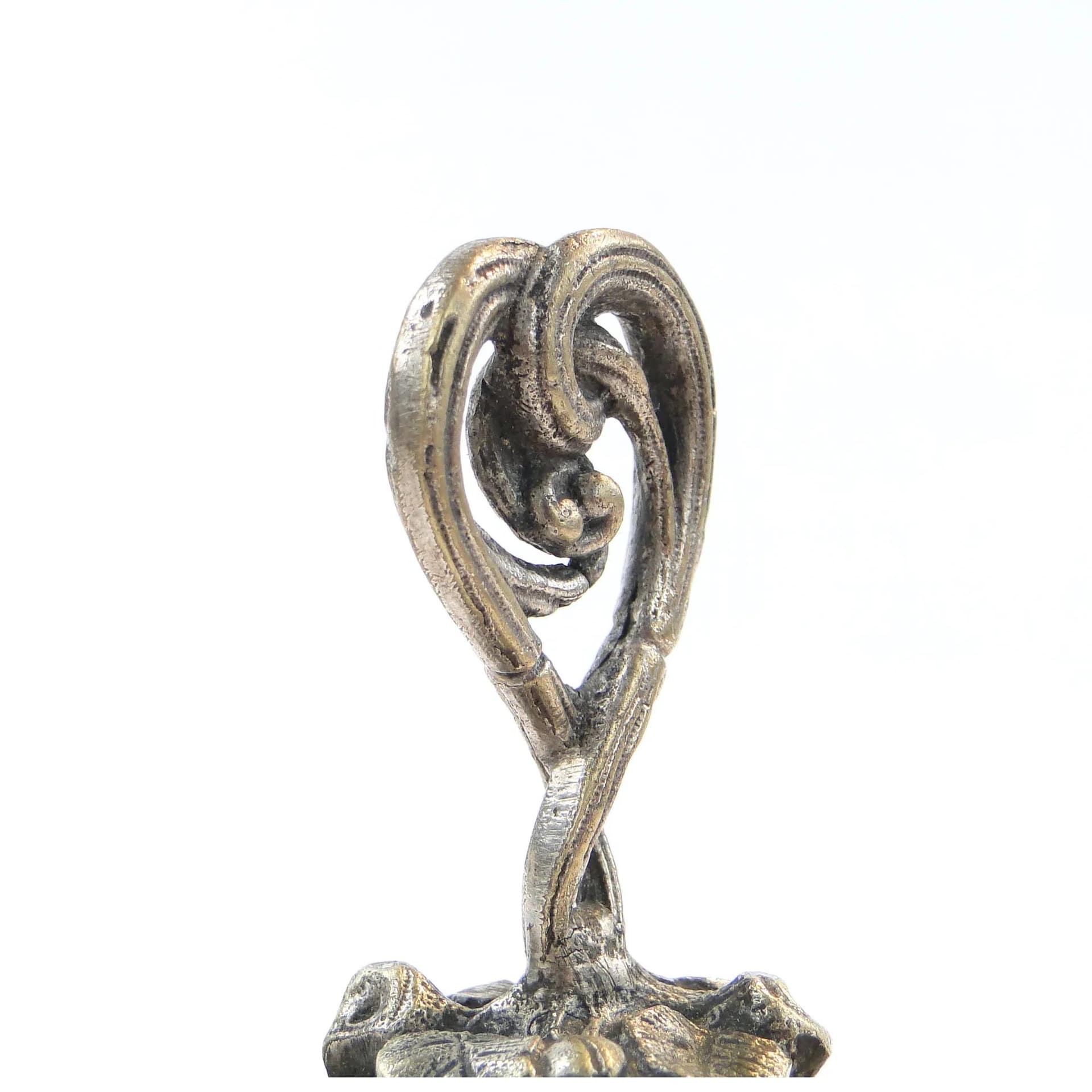 Dzwonek stołowy, secesja, mosiądz srebrzony, Polska, XIX wiek - 30619