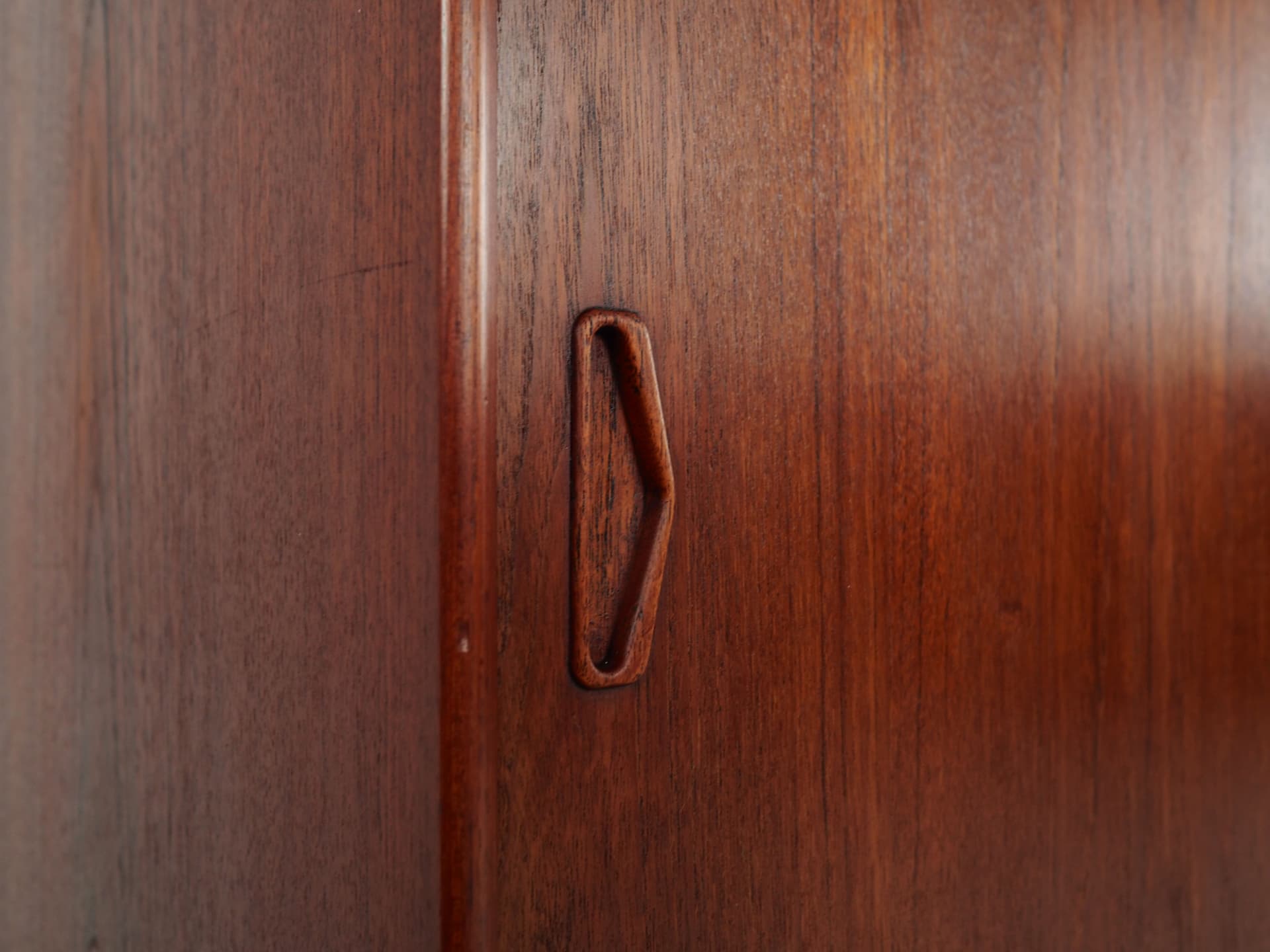 Highboard, dark brown, teak, Denmark, 1970s - 64536