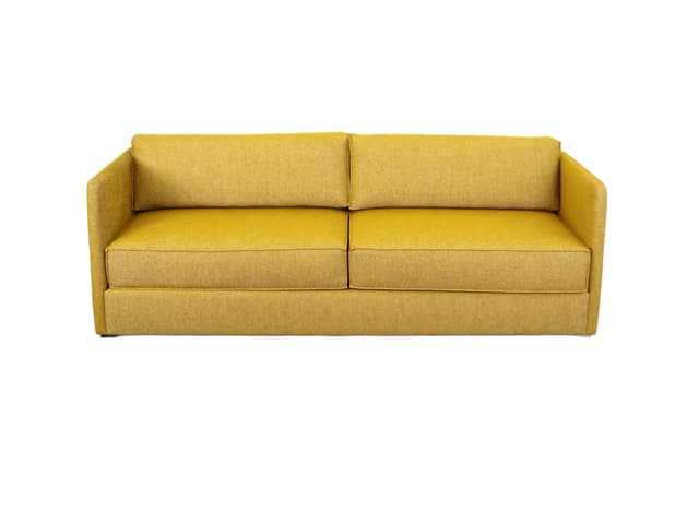 Sofa, skandynawski design, żółty, tkanina, Polska, XXI w. - WYMIARY