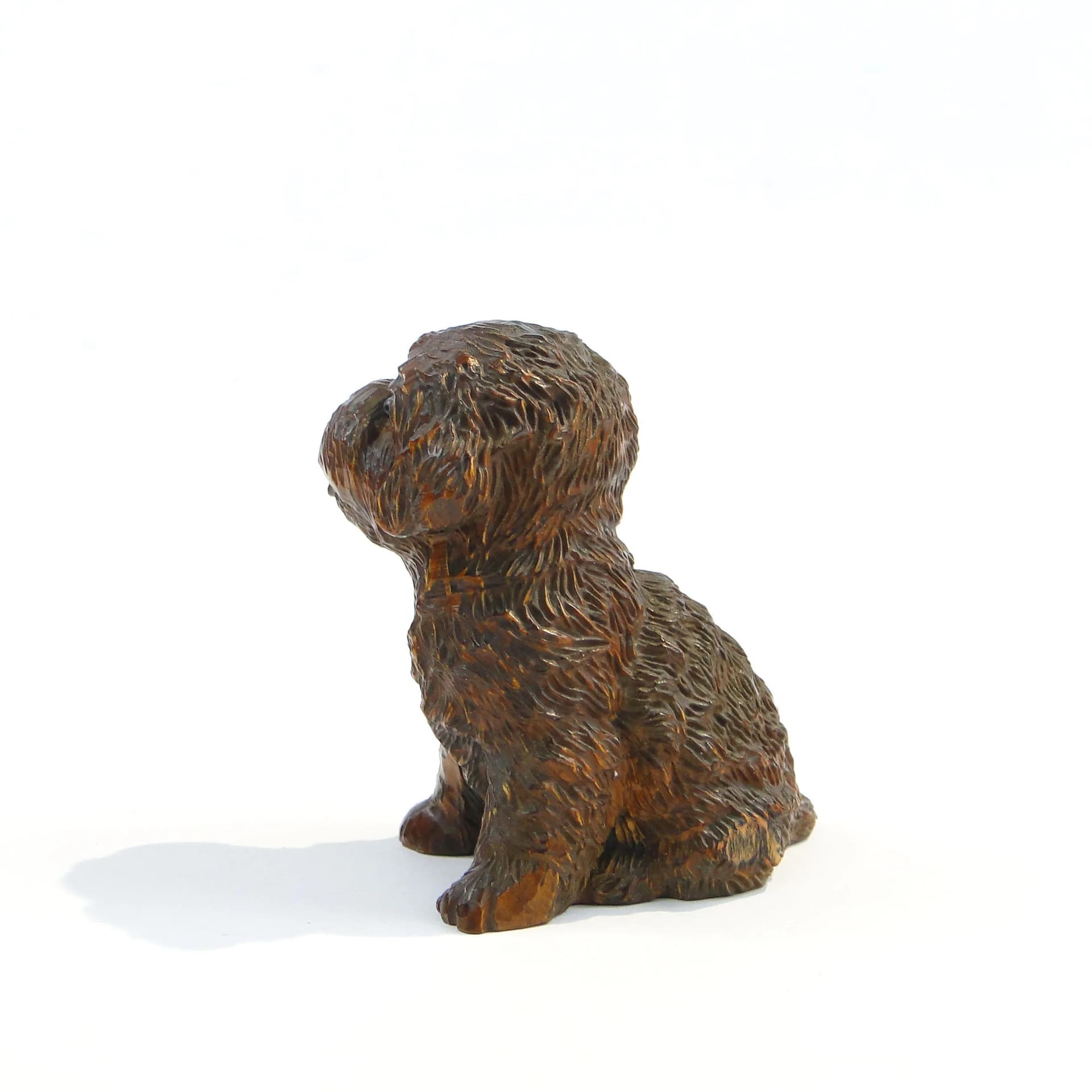 Rzeźba kameralna, brąz ciemny, bukszpan japoński, Japonia, początek XX w. - 31237