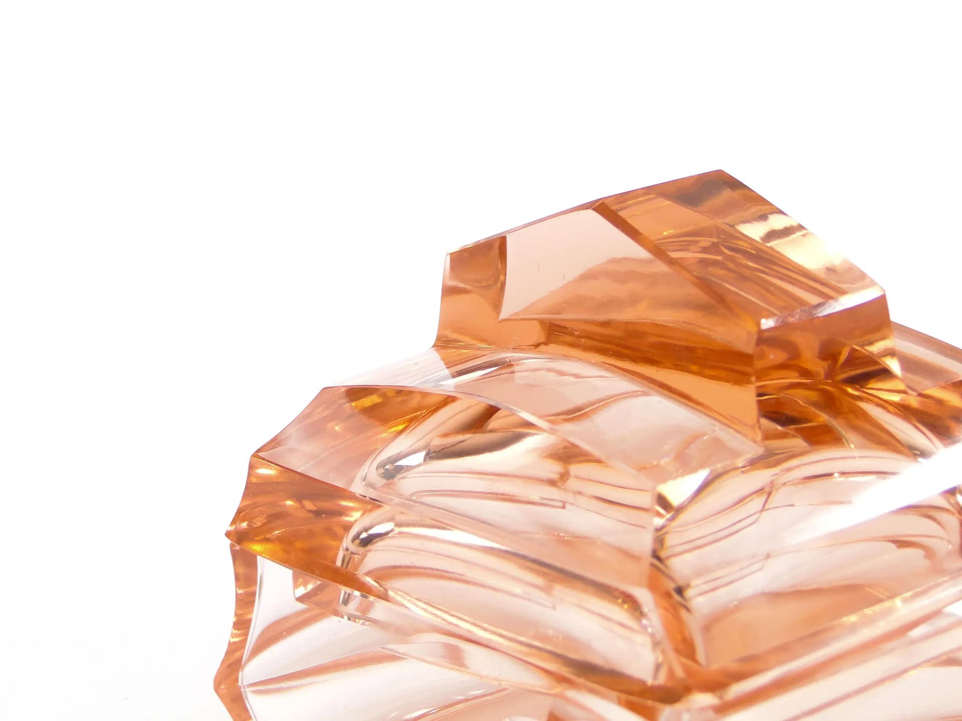 Bomboniera Art déco, kryształ multikolor, Moser, Czechy, lata 60. - 31221