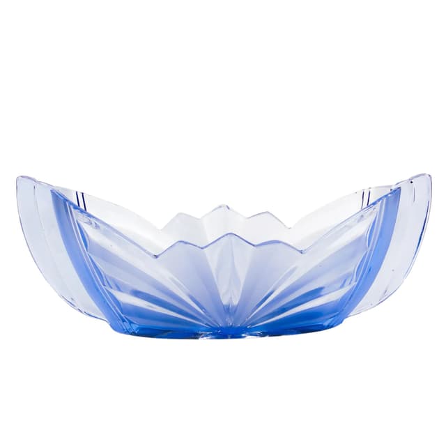 Art Deco Jardiniere, blue glass, Poland, 1930s. - DIMENSION