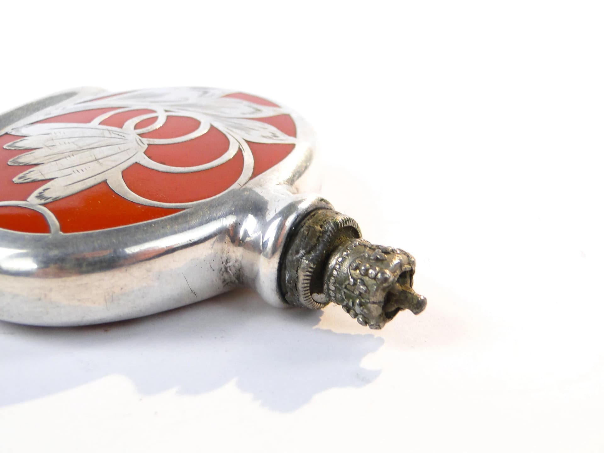 Perfume Bottle Art Nouveau, red, porcelain, Austria, early 20th century - 31205