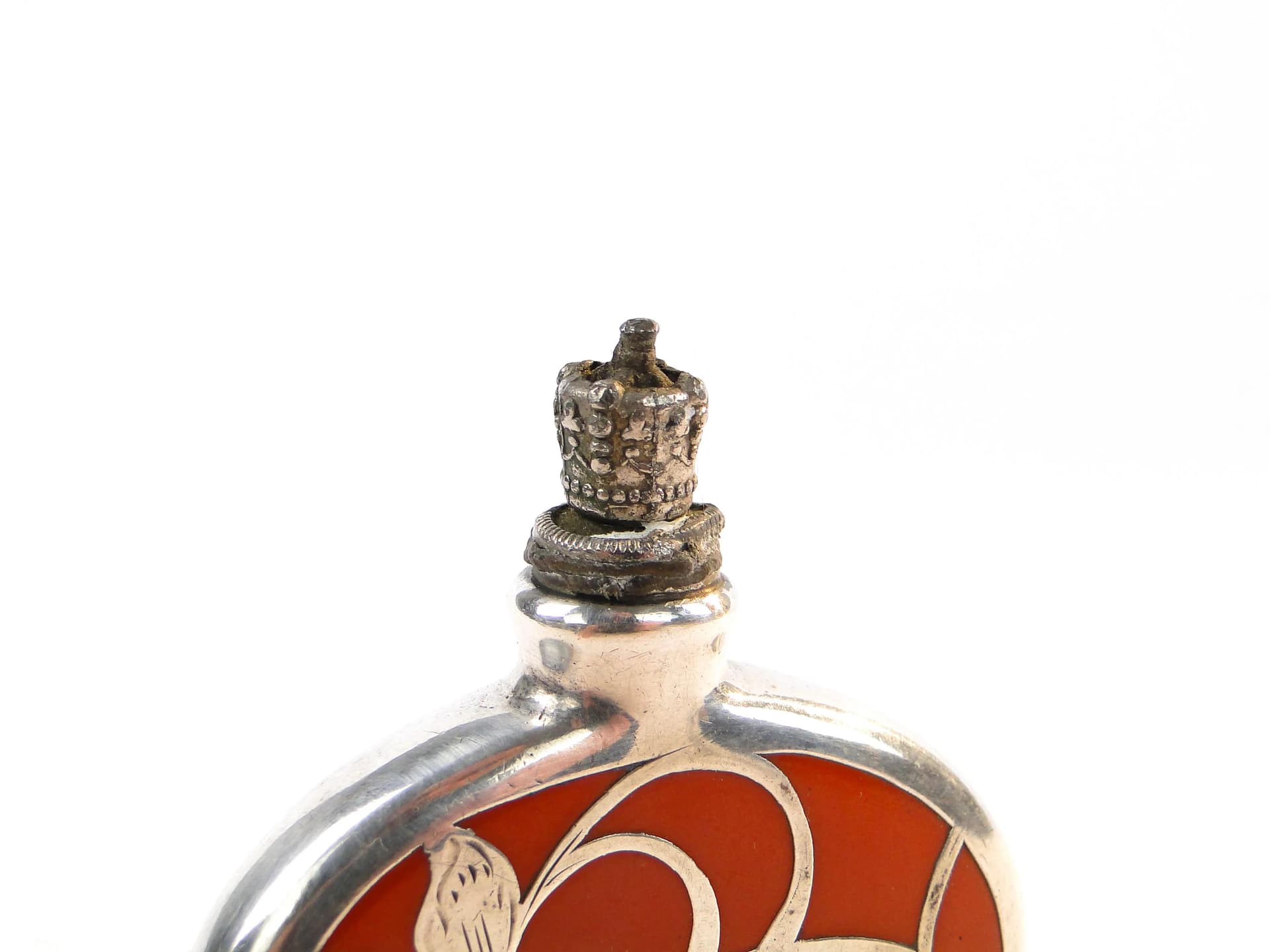 Perfume Bottle Art Nouveau, red, porcelain, Austria, early 20th century - 31201