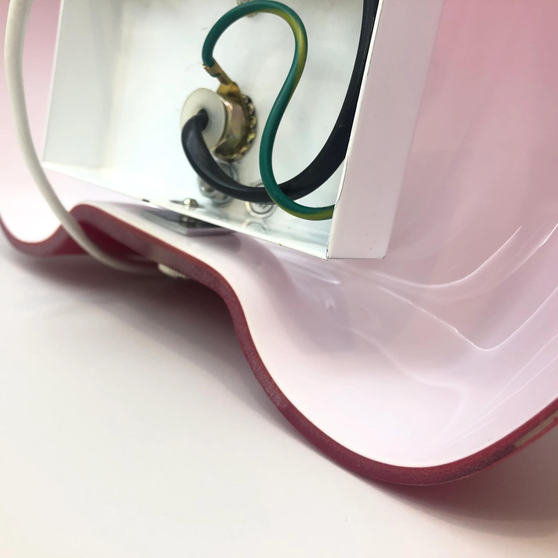 Kinkiet, czerwony, szkło, metal, Massive, Belgia, lata 2000. - 31141