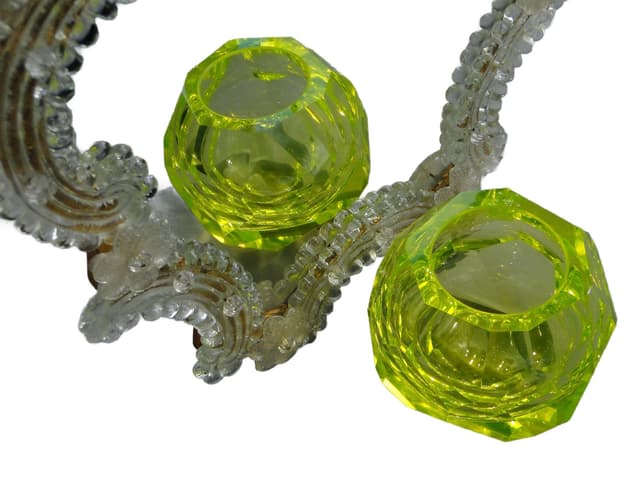 Lustro Murano, szkło transparent, Włochy, lata 50. - WYMIARY