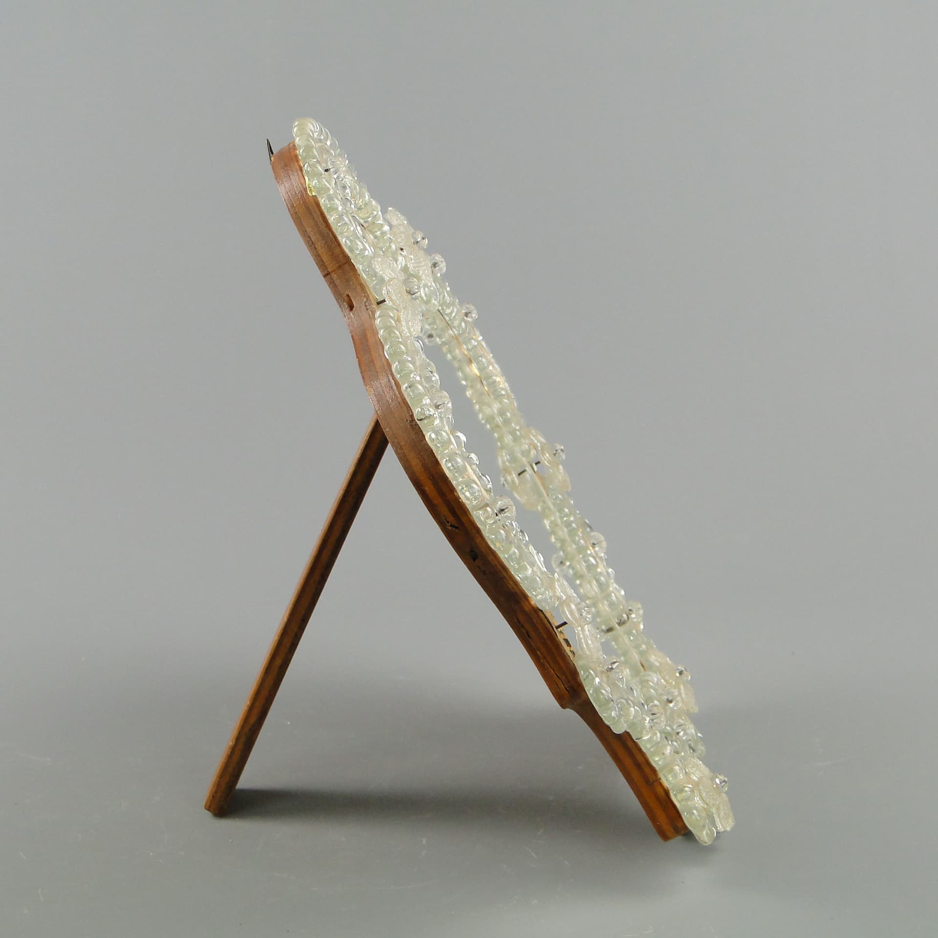 Lustro Murano, szkło transparent, Włochy, lata 50. - 3706