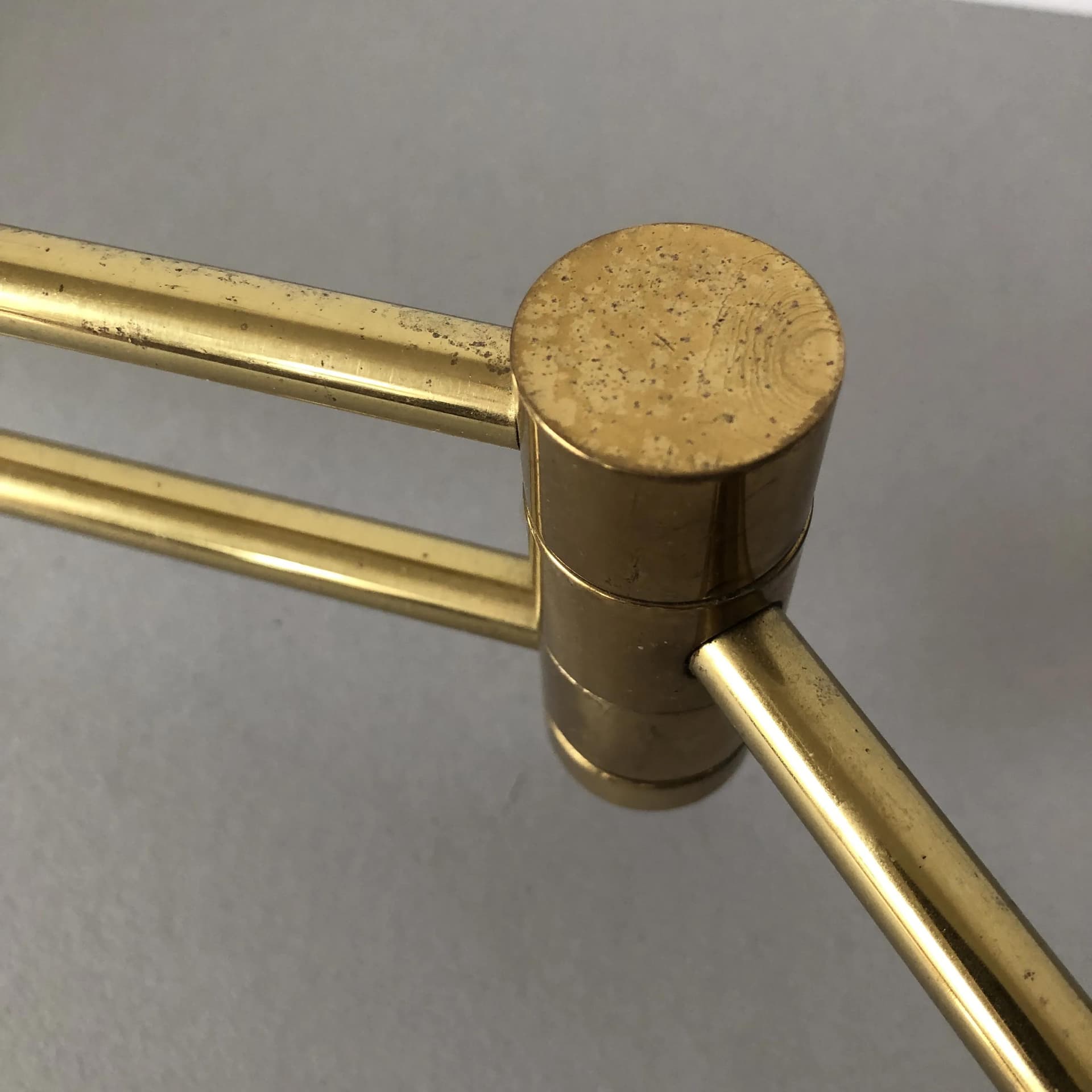 Mosiężny kinkiet geometryczny, Niemcy, lata 70. - 31358