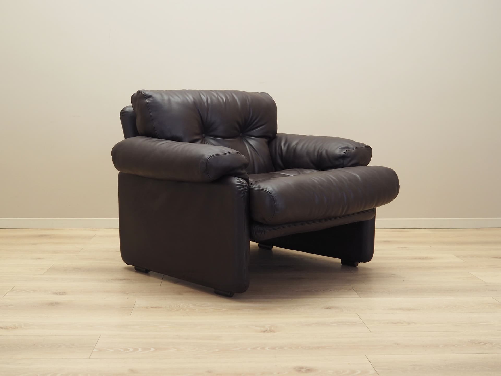 Komplet wypoczynkowy Coronado, skóra brązowa, proj. T. Scarpa, B&B Italia, Włochy, lata 60. - 64286