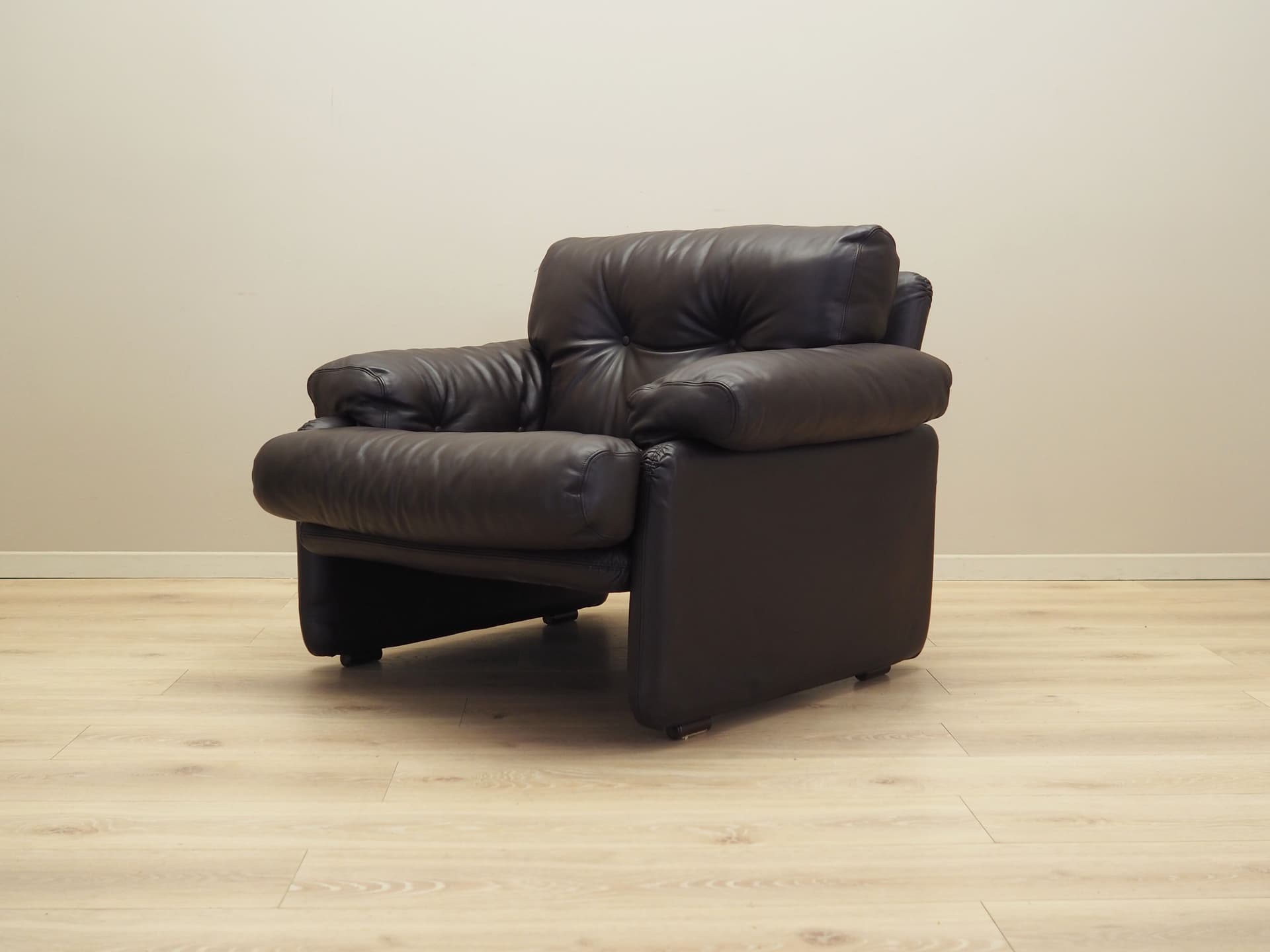 Komplet wypoczynkowy Coronado, skóra brązowa, proj. T. Scarpa, B&B Italia, Włochy, lata 60. - 64287