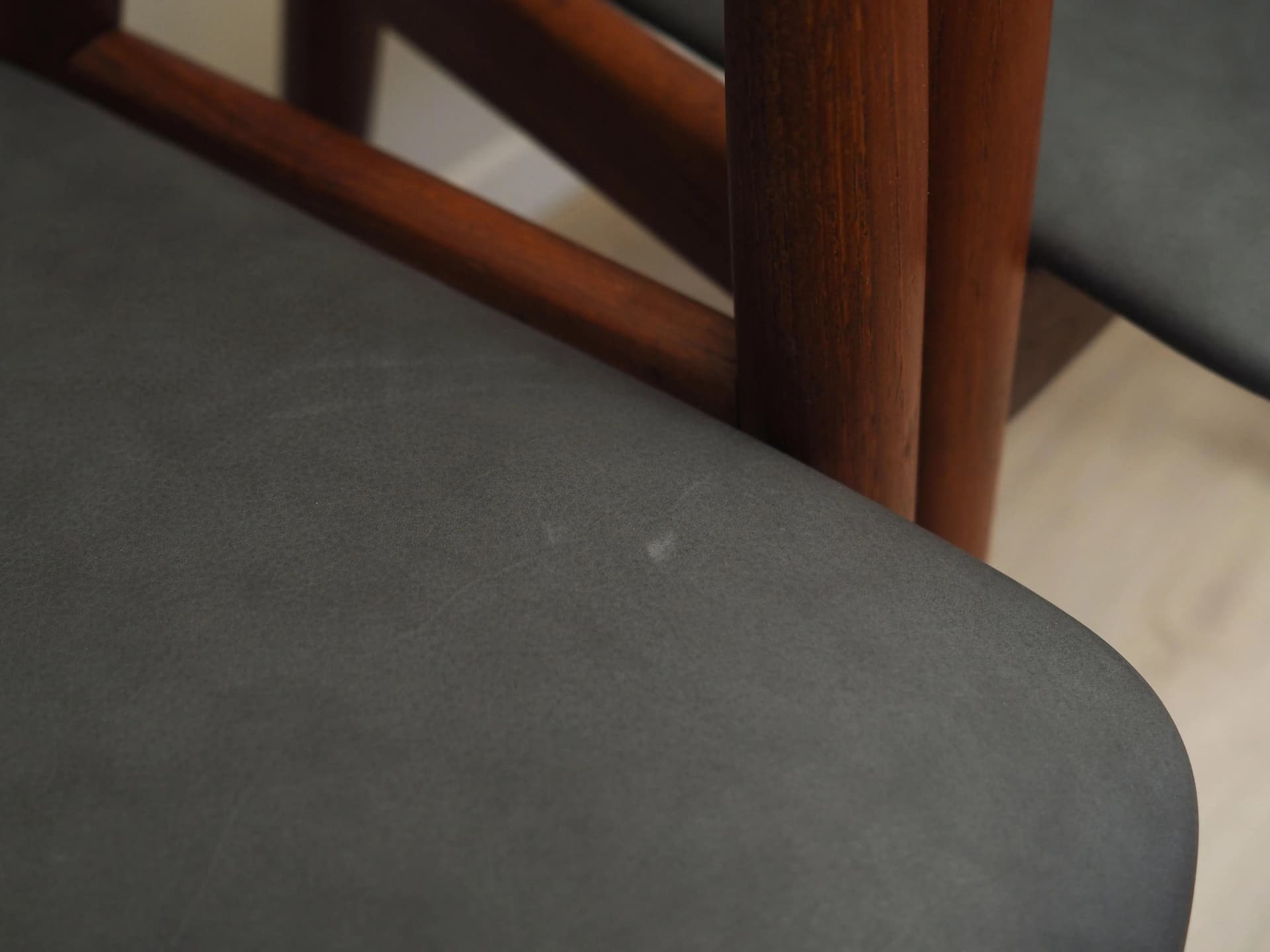 Set of four chairs, teak grey, by E. Larsen & A. B. Madsen, Denmark, 1960s. - 31466