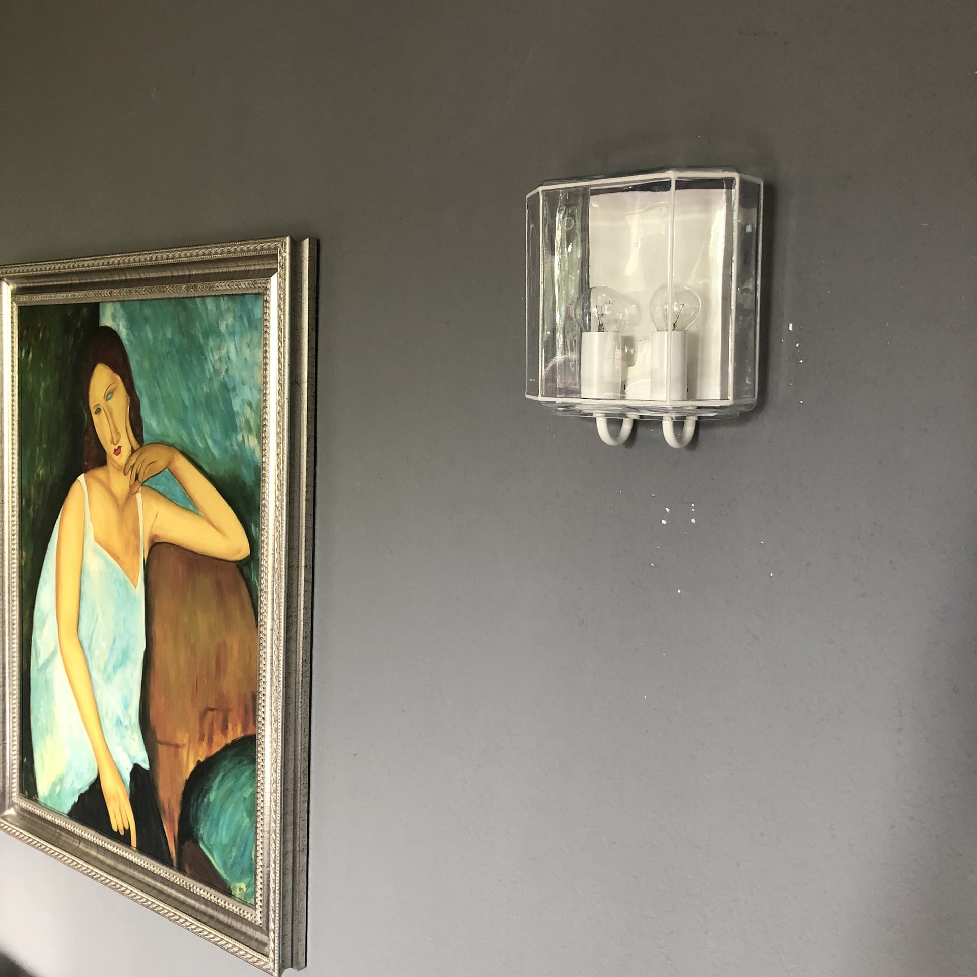 Komplet trzech kinkietów, transparent szkło, Limburg, Niemcy, lata 80. - 31316