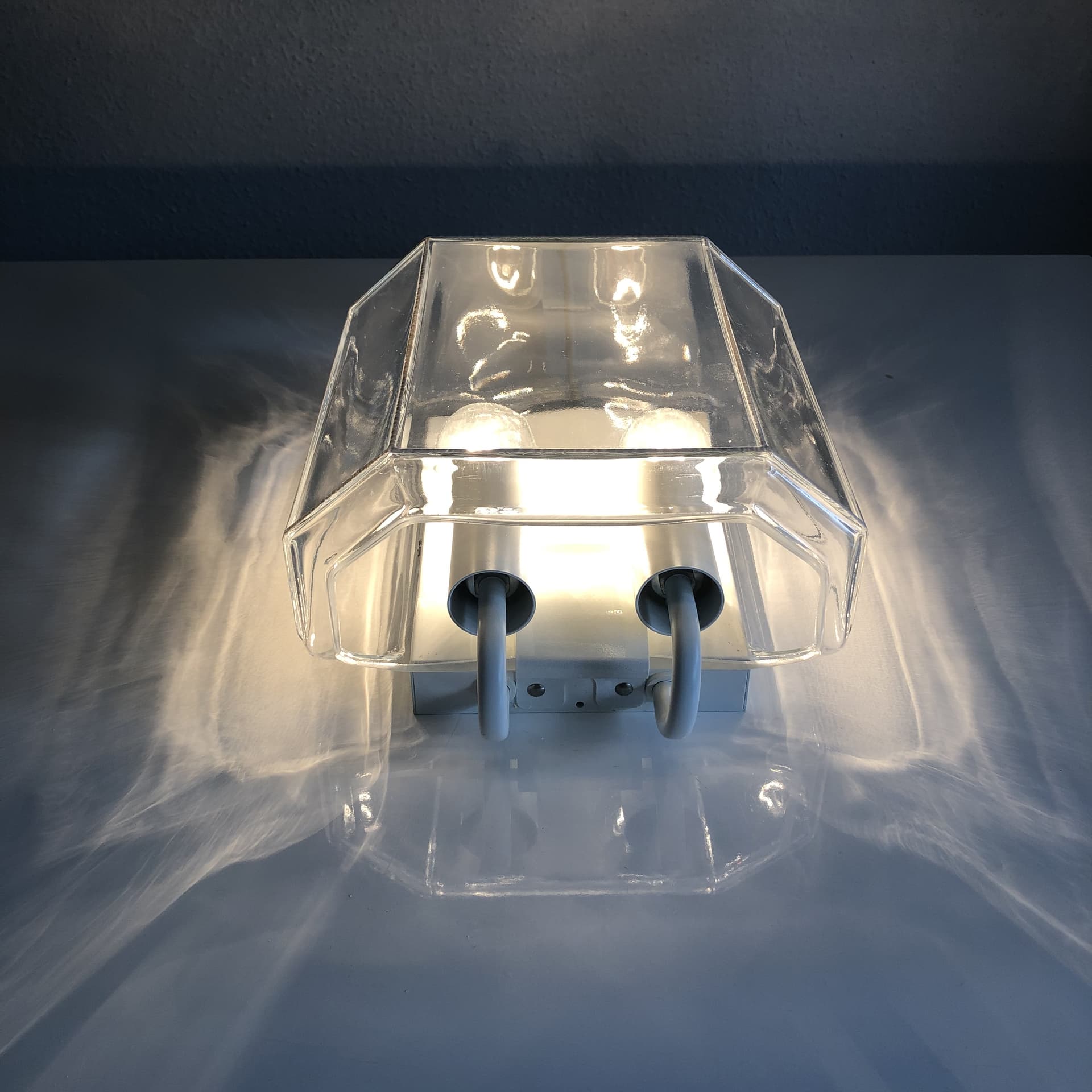 Komplet trzech kinkietów, transparent szkło, Limburg, Niemcy, lata 80. - 31320