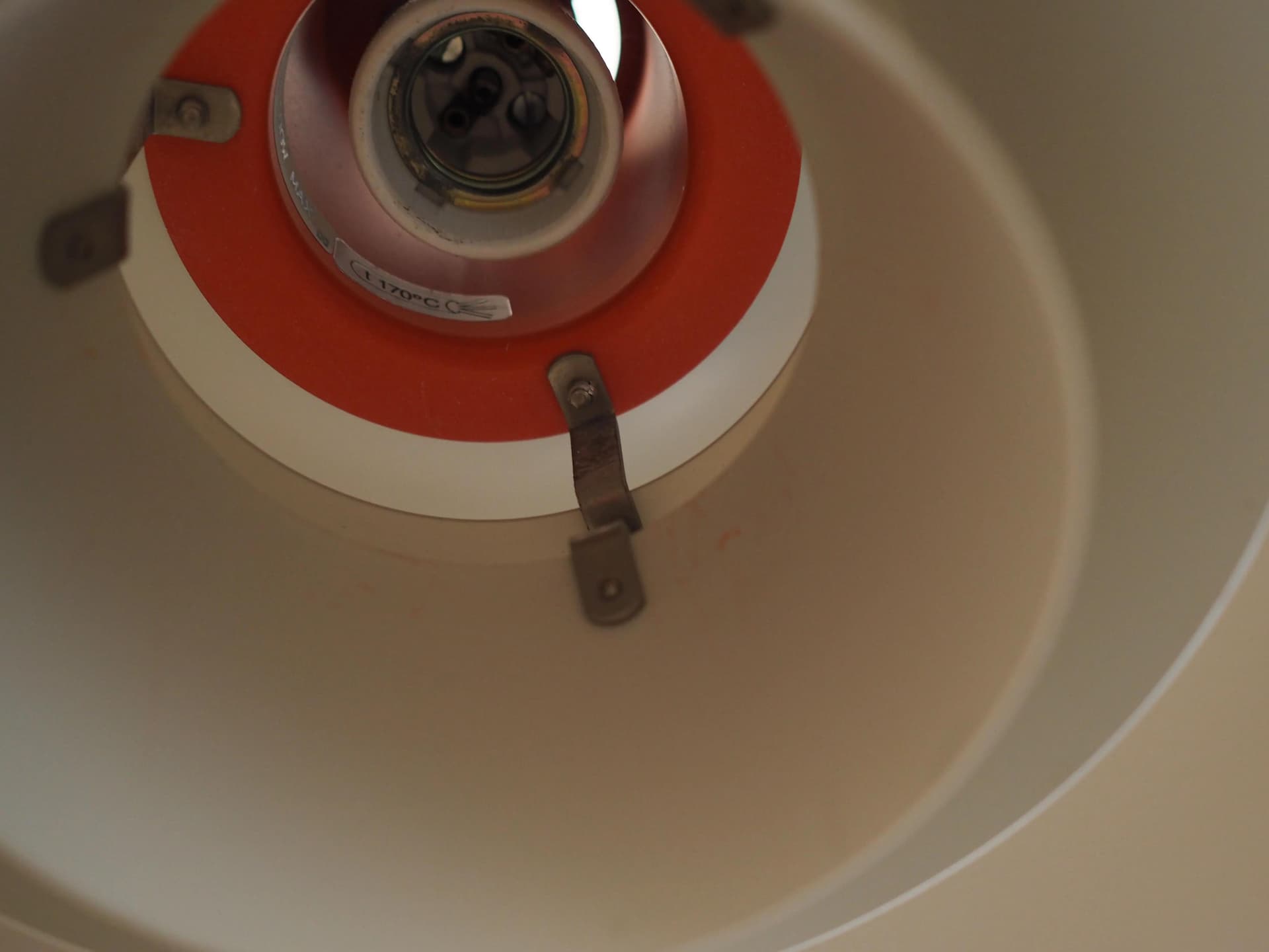 Lampa wisząca PH 4/3, metal biały, proj. P. Henningsen, Louis Poulsen, Dania, lata 60. - 31450