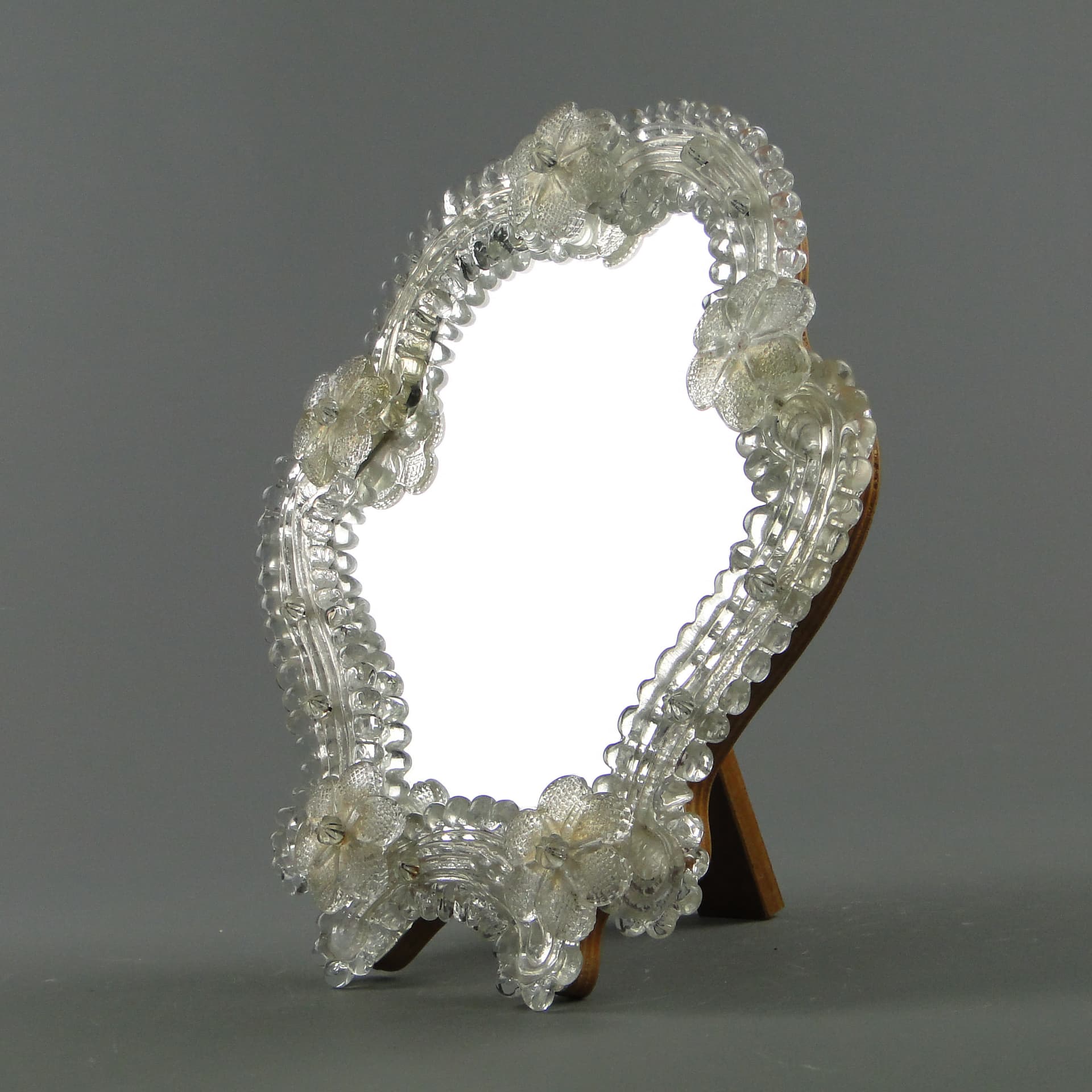 Lustro Murano, szkło transparent, Włochy, lata 50. - 3739