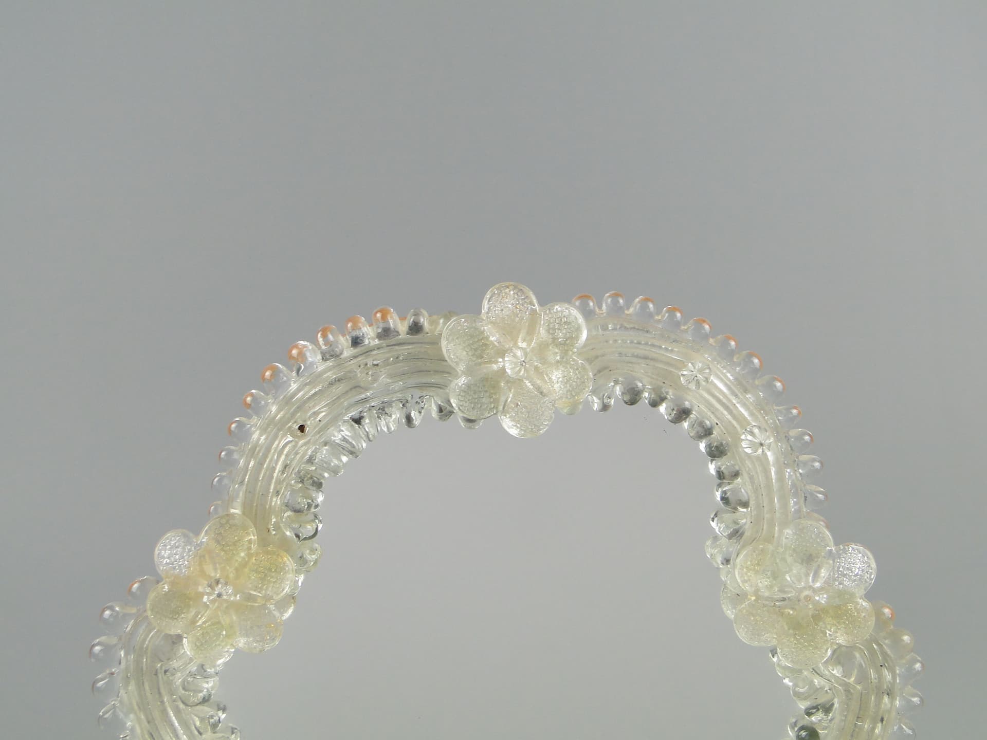 Lustro Murano, szkło transparent, Włochy, lata 50. - 3729