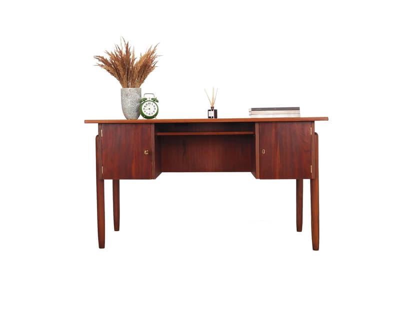 Biurko, teak brązowy ciemny, Dania, lata 60.