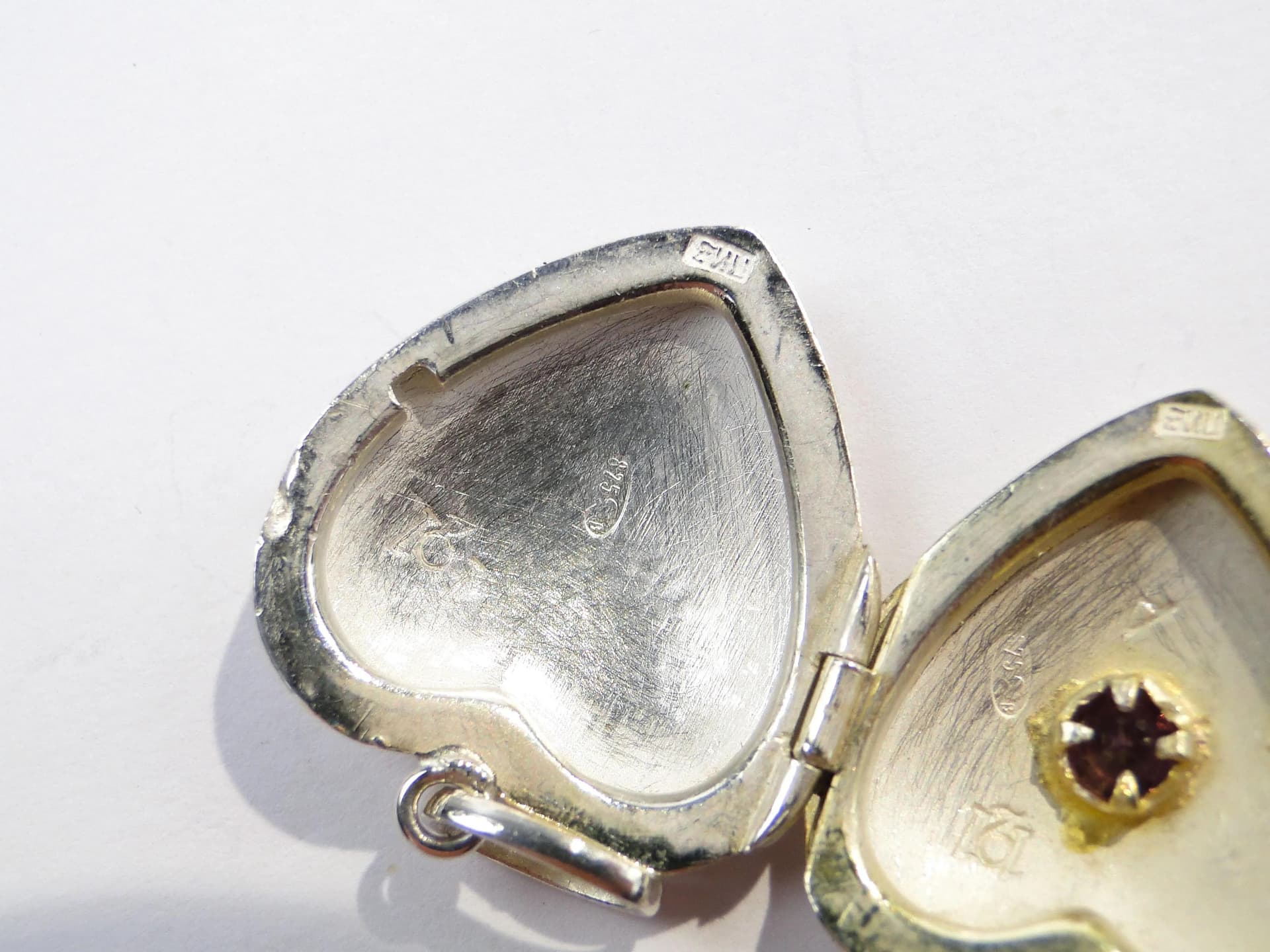 Sekretnik serce, srebro, ametyst, Litwa, lata 60. - 31567