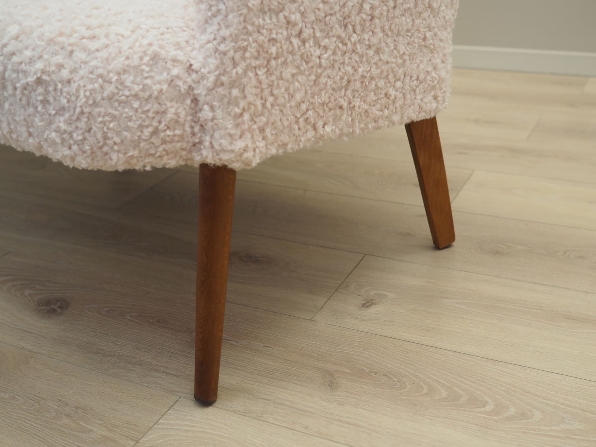 Sofa, beżowy, bouclé, drewno bukowe, Dania, lata 70. - 64252