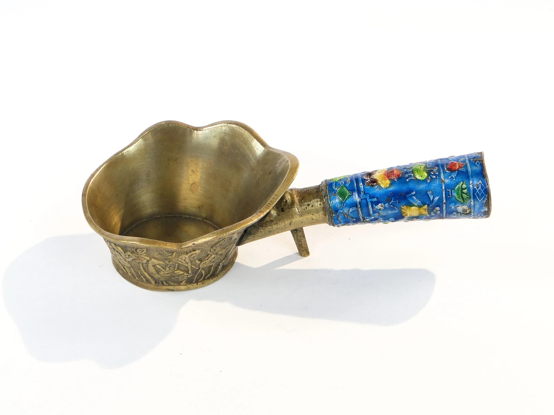 Decorative Crucible, Multicolor Enamel, Gilt Bronze, China, 19th c. - 31748