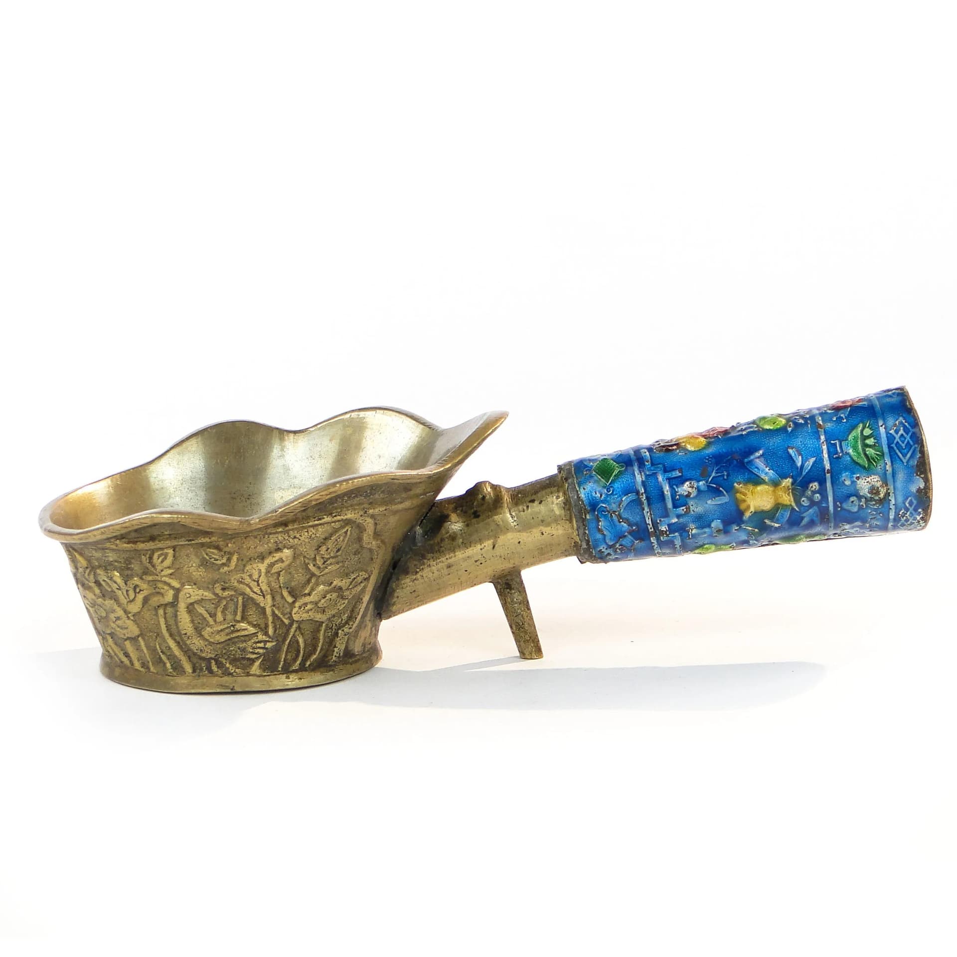 Decorative Crucible, Multicolor Enamel, Gilt Bronze, China, 19th c. - 31747